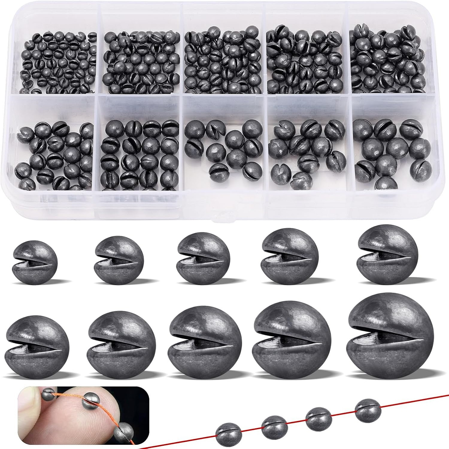 160-Piece Fishing Sinker Set In 10 Different