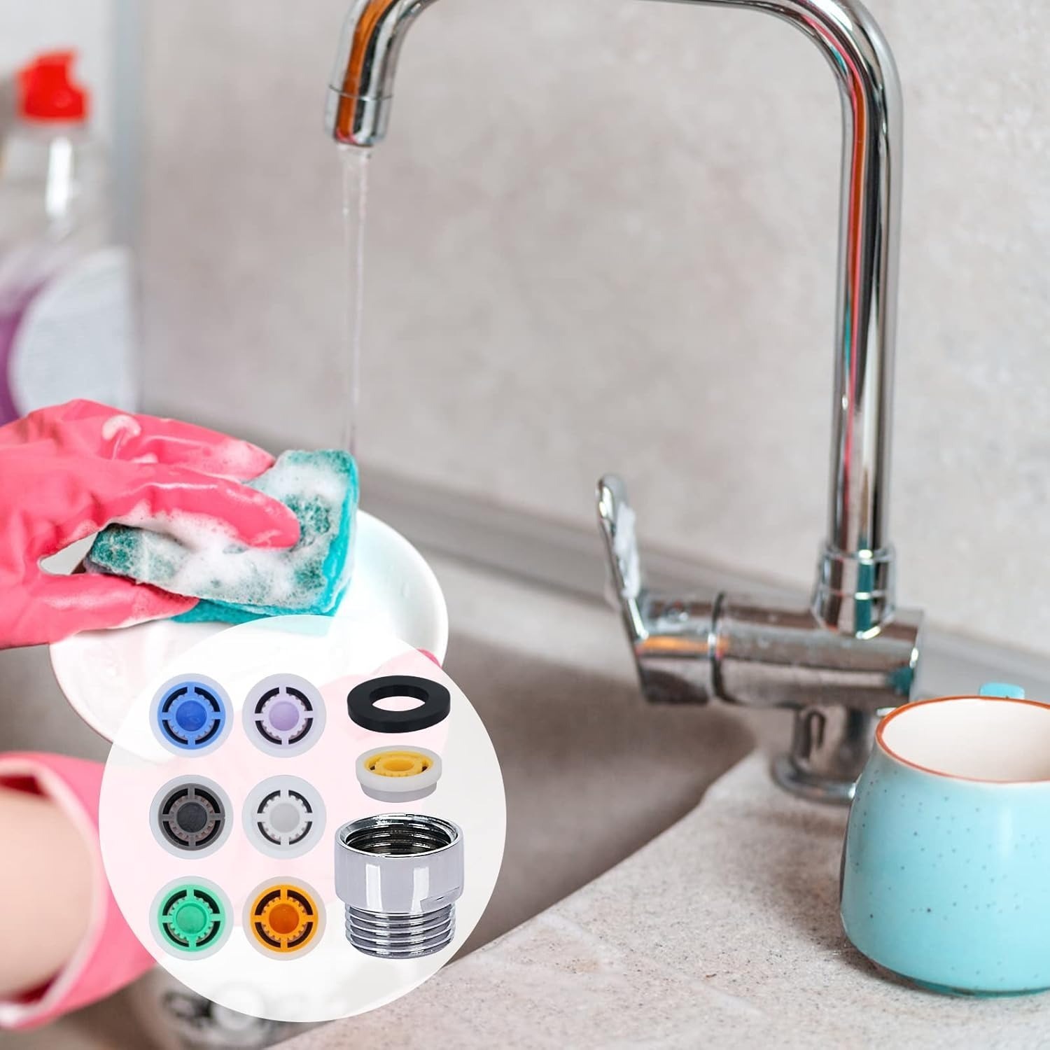 Flow Restrictor, Water Saver, Shower Flow Reducer, Shower Hose, Water-Saving Showerhead, Water-Saving Insert, Shower Water Saver—Up To 70% Water Savings, 4 L/min — view 4