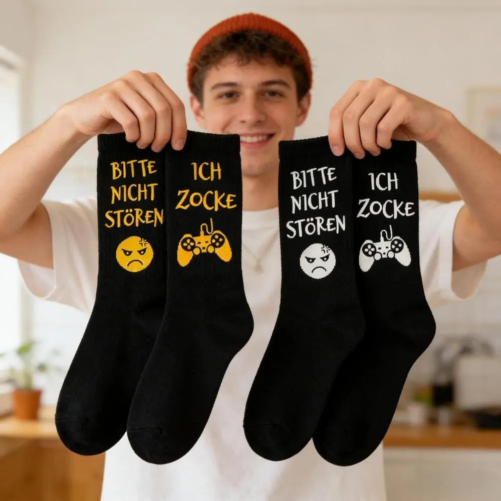 “Do Not Disturb” Socks— In Black White