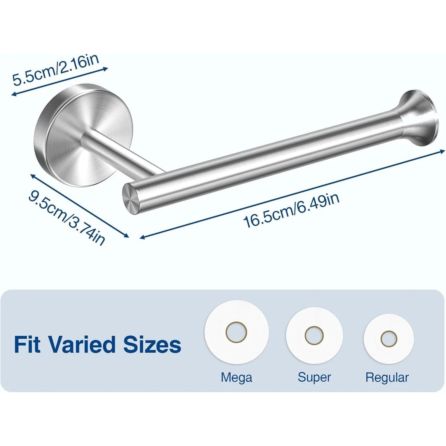 Toilet Paper Holder With Adhesive Pad – Practical Holder For Toilet Paper Rolls With Mounting Kit — view 2
