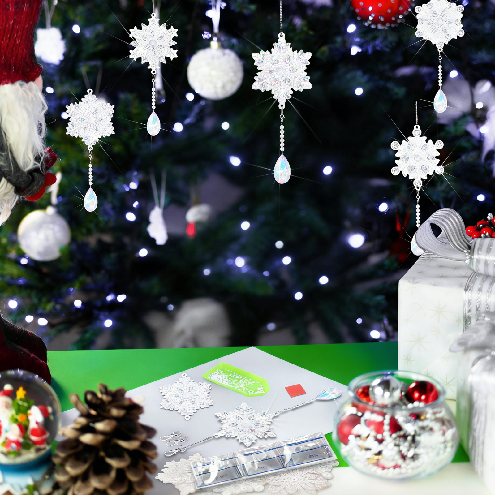 Diamond Painting Christmas Set—6 DIY Keychains With Chain And Pendant — foto 2