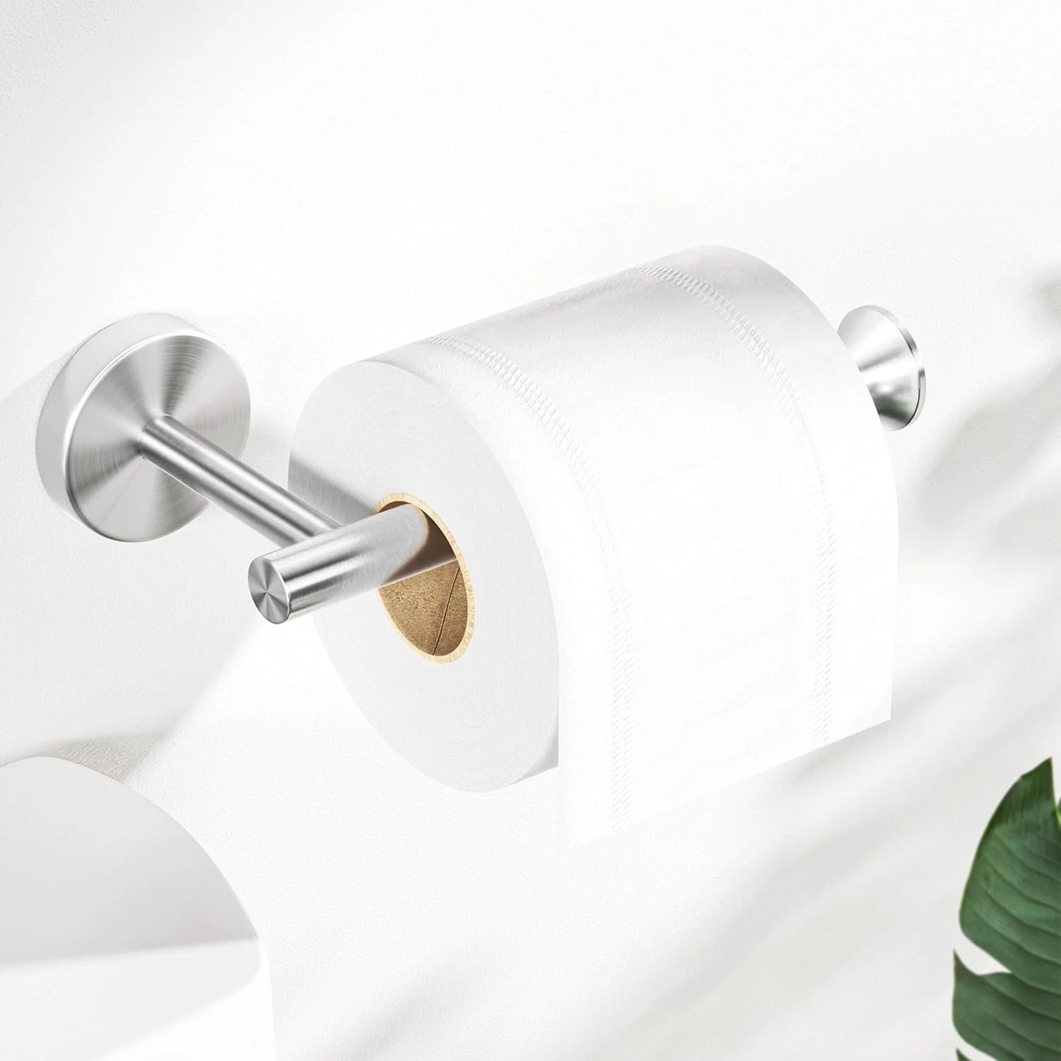 Toilet Paper Holder With Adhesive Pad – Practical Holder For Toilet Paper Rolls With Mounting Kit — view 3
