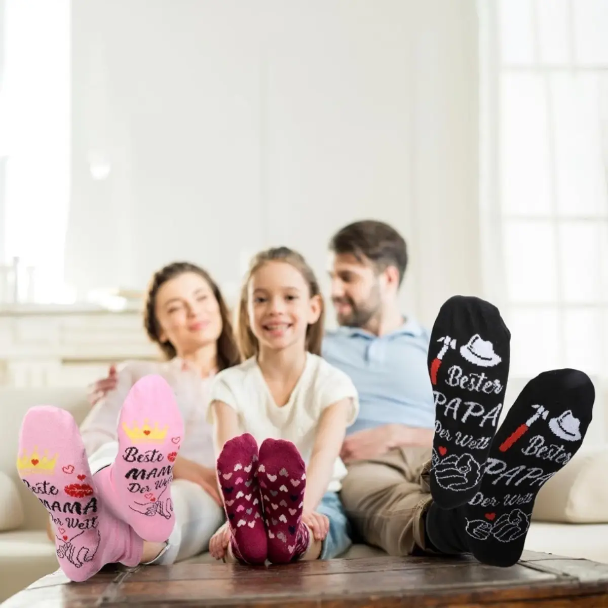 2 Pairs Of “Best Mom And Dad” Socks, Pink Socks For Mom And Black Socks For Dad, Cozy Parent Socks In A Set, Soft, Warm And Comfortable Matching Socks For Mothe