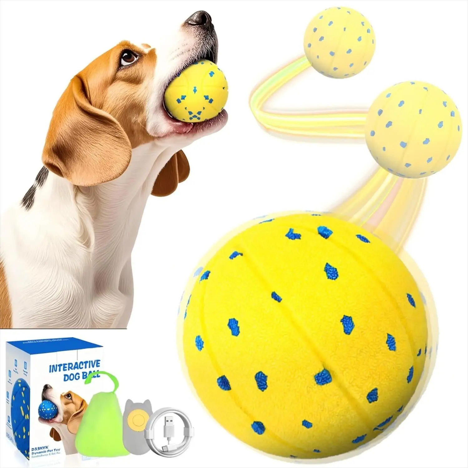 Interactive Dog Toy With 3 Play Modes