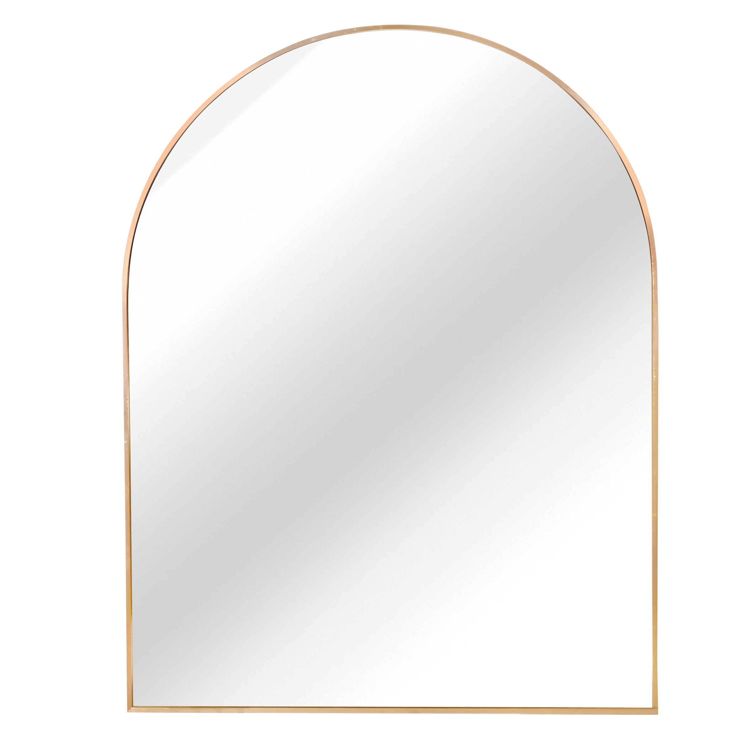 Miroir de salle de bain arqué avec cadre en métal doré de 30 x 40 pouces pour mur – Image 5