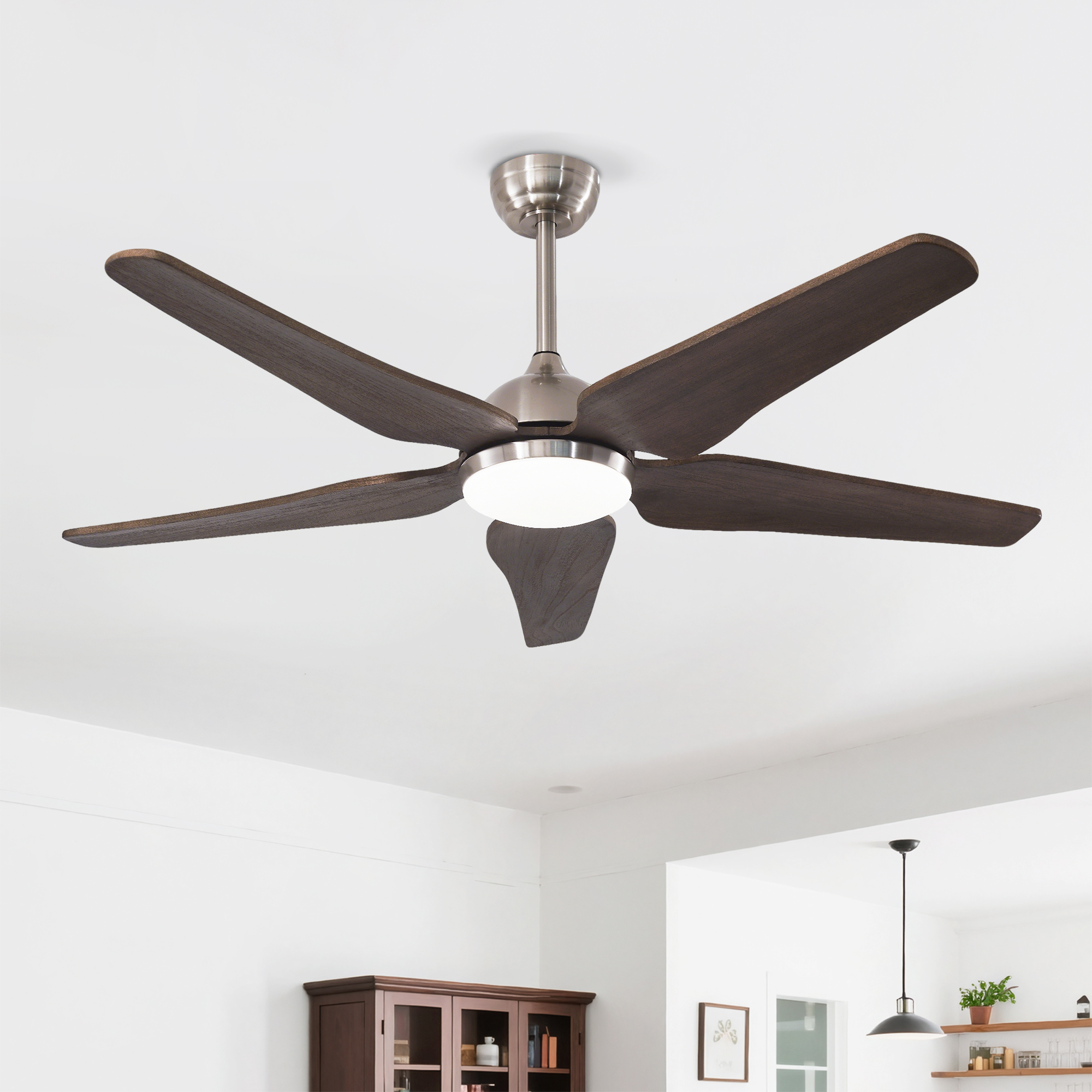 52  Ceiling Fan With Lights Quiet DC Motor  Ceiling Fans 6 Speed Levels,Reversible Ceiling Fan, For Patio Living Room, Bedroom — foto 5