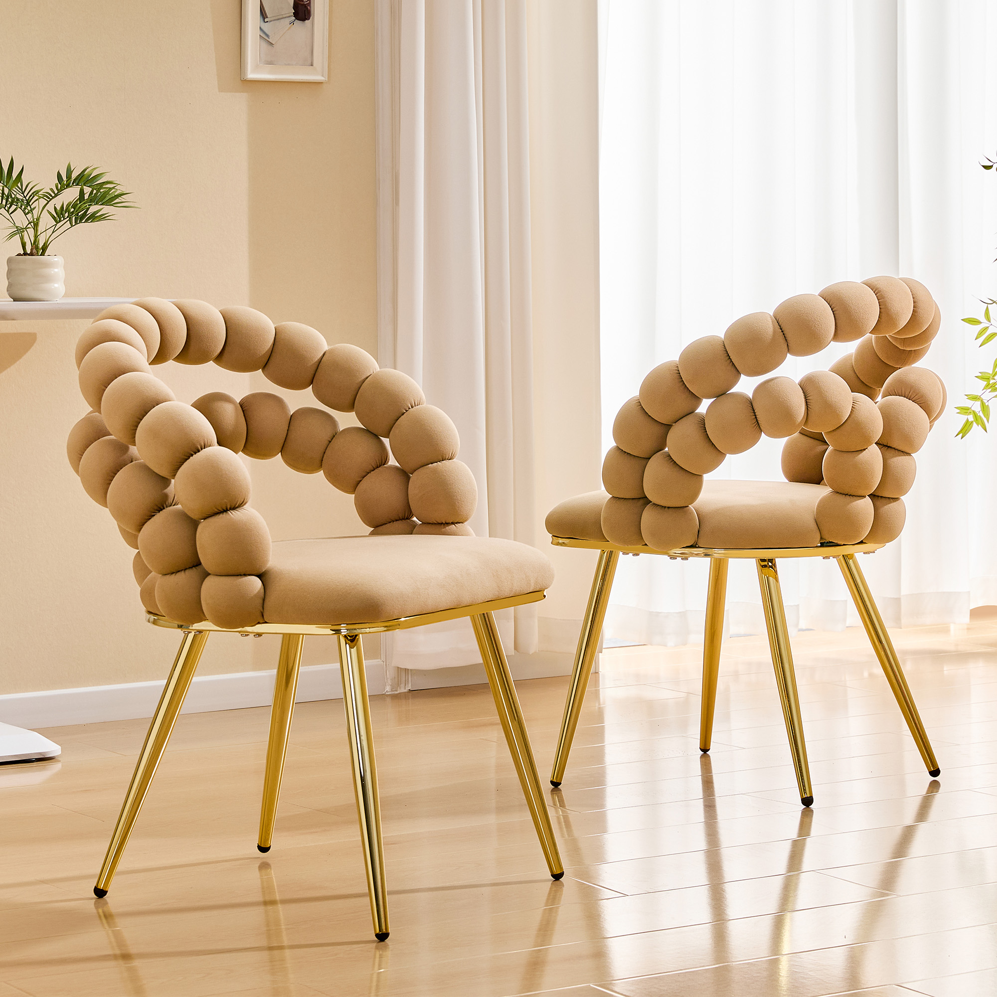 Velvet Dining Chair Set, picture 3 of 4