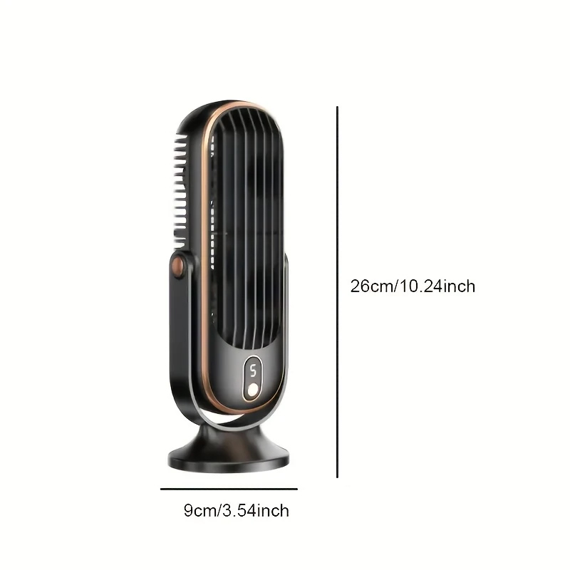 Double ventilateur de bureau, double moteur, 5 vitesses, 720°, 1200 mah