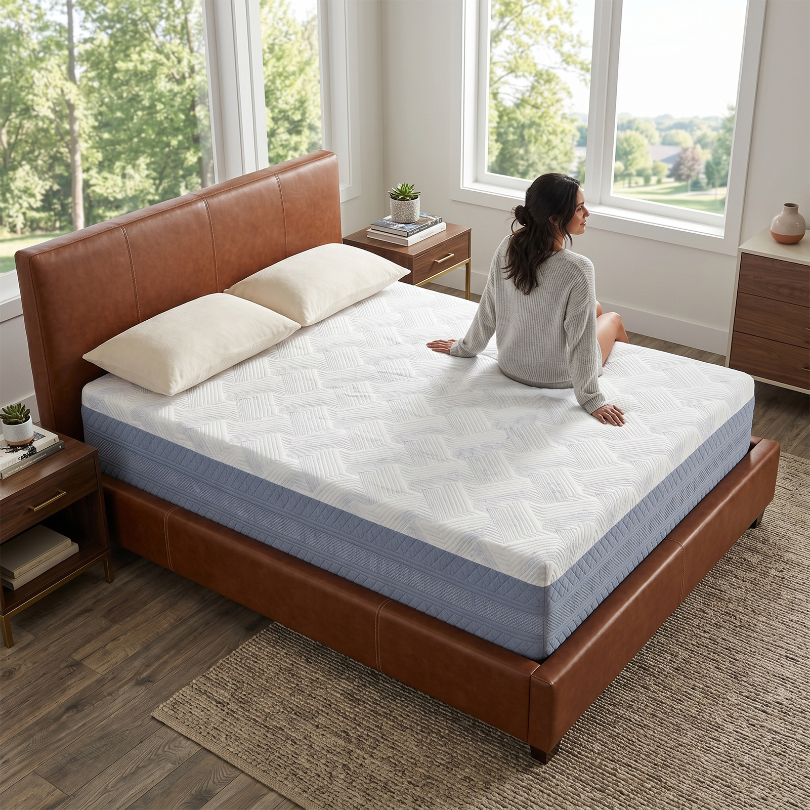 Queen Mattress 14 Inch High Density Soft Foam Mattress Comfortable Sleeping Bed Mattress product image