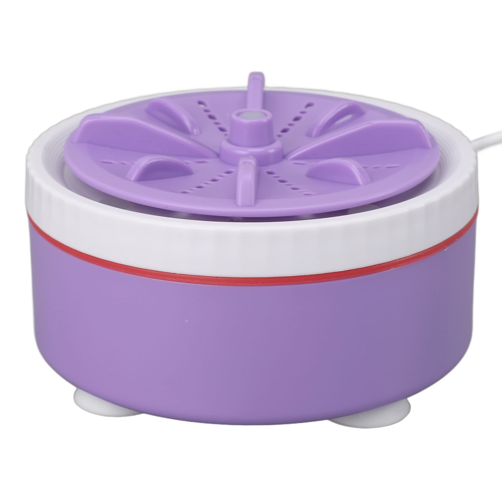 Mini Turbo Washing Machine Timed Adjustable Multifunction USB Powered Portable Mini Turbo Washer For Small Clothes Fruit Dish Washing Purple