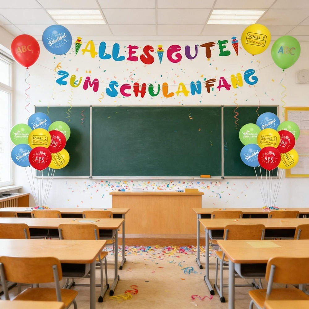 First Day Of School Garland Set (21-piece), Complete Back-to-School Decoration Set , Colorful First Day Of School Decorations For Classrooms And Back-