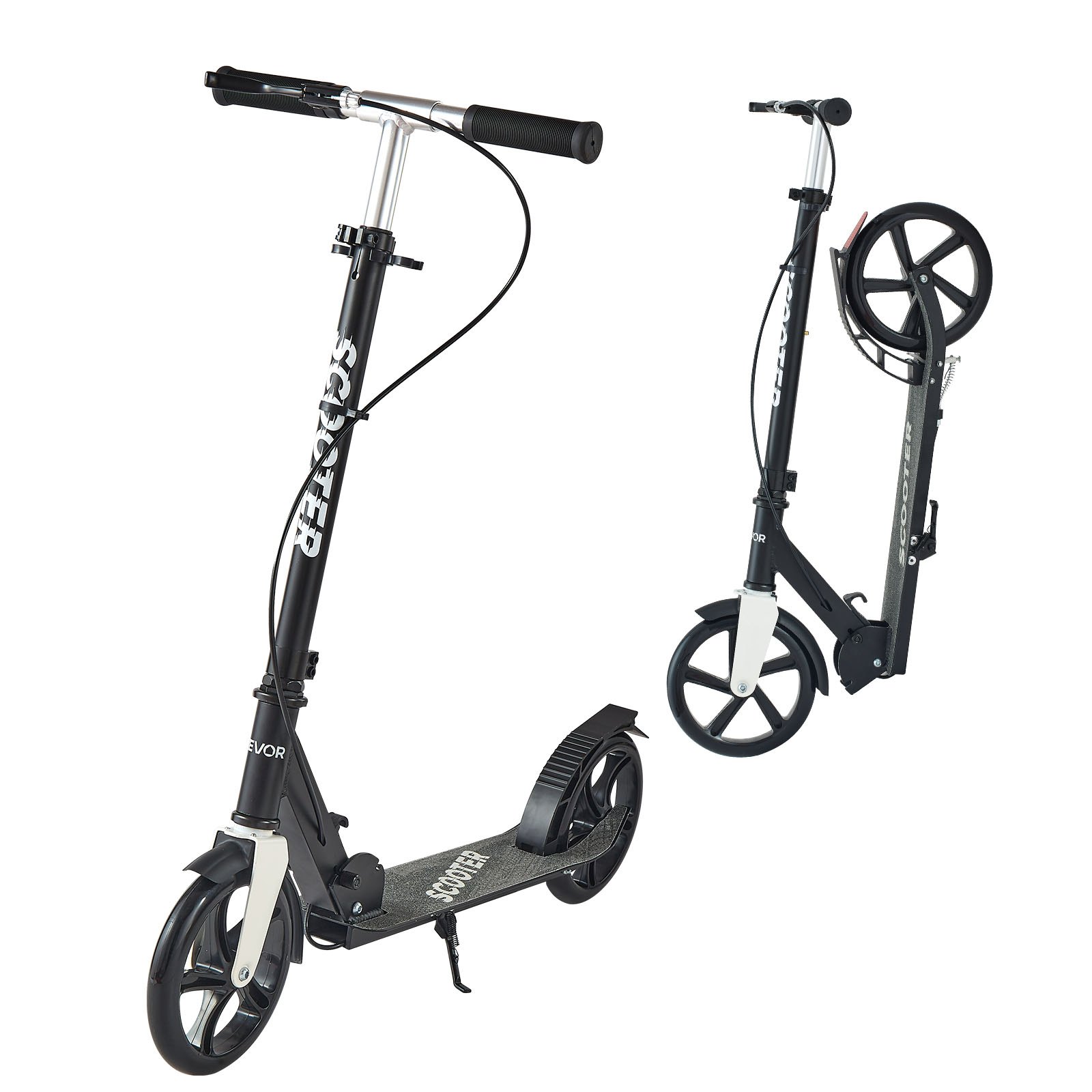 Kick Scooter For Kids Ages 8+, Teens & Adults, 2-Wheel Toddler Scooter With Adjustable Height Handlebar, Wide Anti-Slip Deck, Foldable Lightweight For