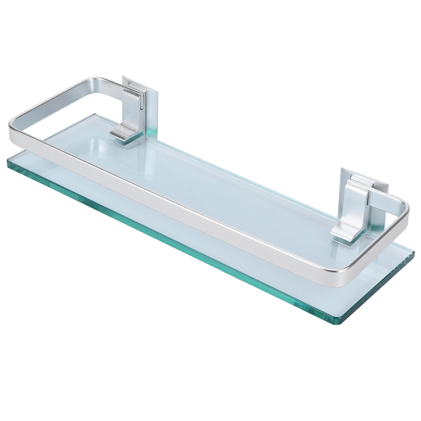 Space Aluminum Shelf Tempered Thickened Glass Bathroom Toilet Glass Storage Organizer Rack thumbnail 4