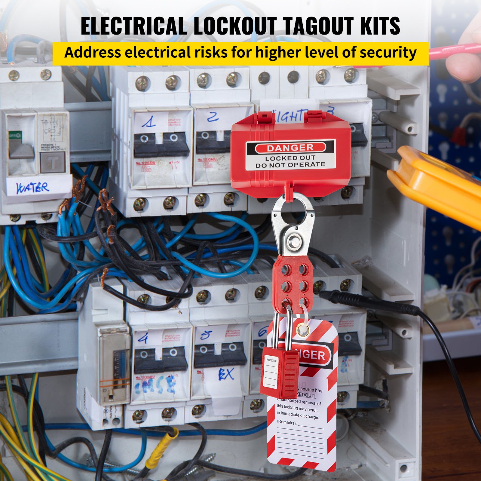 42 PCS Lockout Tagout Kits, Electrical Safety Loto Kit Includes Padlocks, 5 — image 4