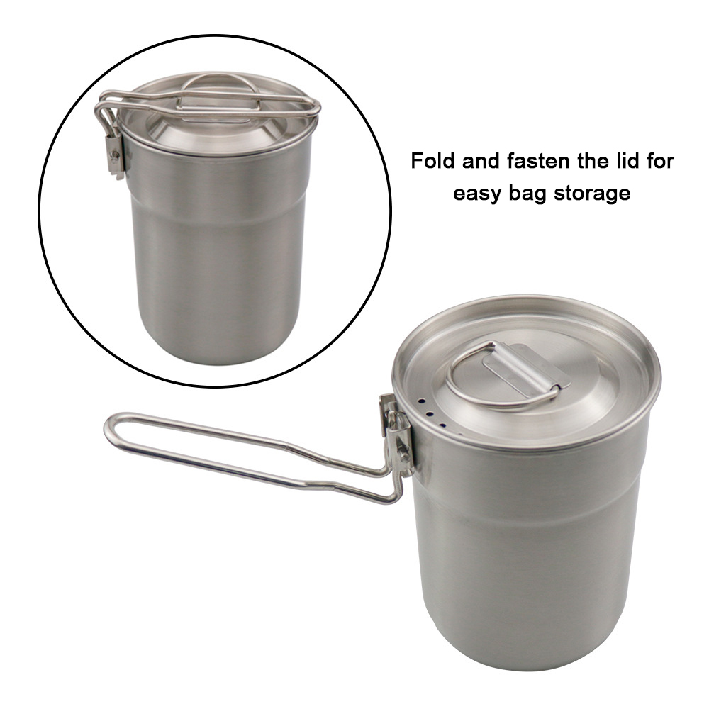 Tasse de camping en acier inoxydable, tasse à café – Image 3