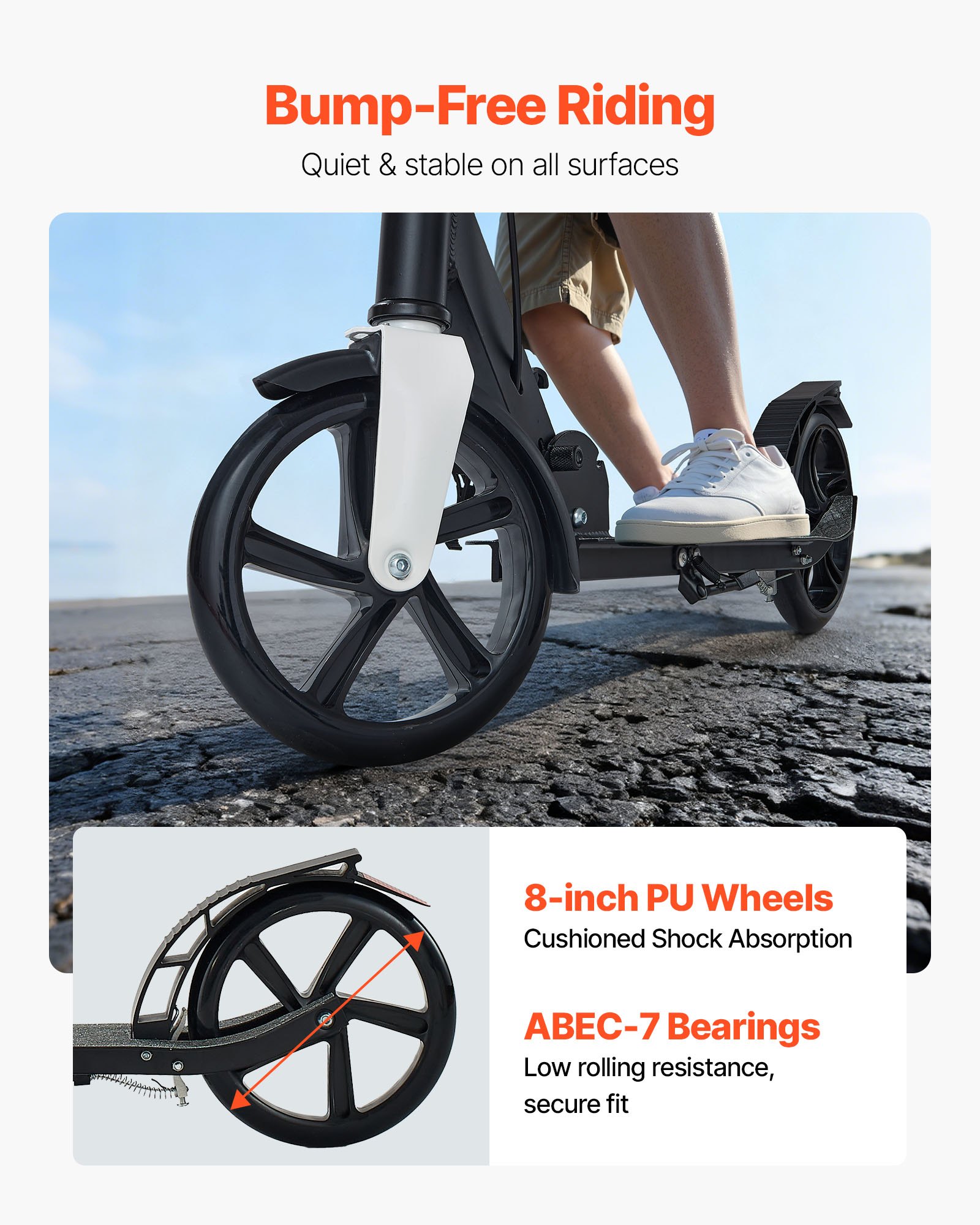 Kick Scooter For Kids Ages 8+, Teens & Adults, 2-Wheel Toddler With Adjustable — image 4