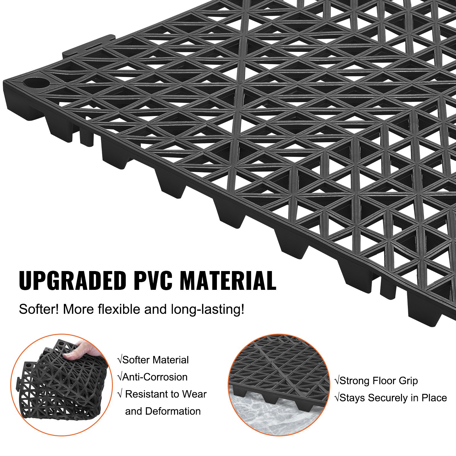 Modular Interlocking Cushion, 55 Pack 30 X 30 Cm Splicing Drainage Mats, Soft — image 2
