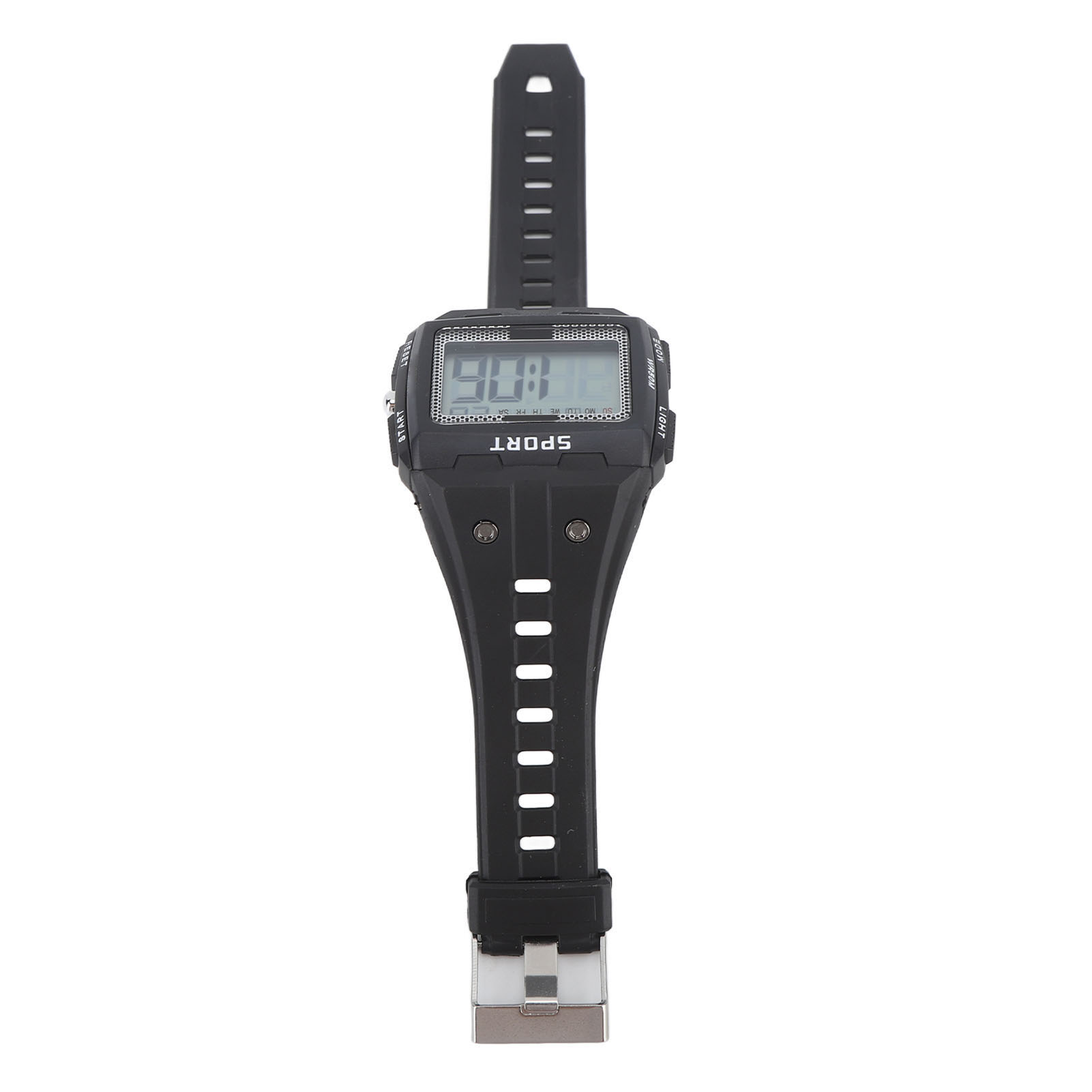 Men Sport Watch Waterproof Large Screen Portable Chronograph Watch For Outdoor Climbing Camping Black 5