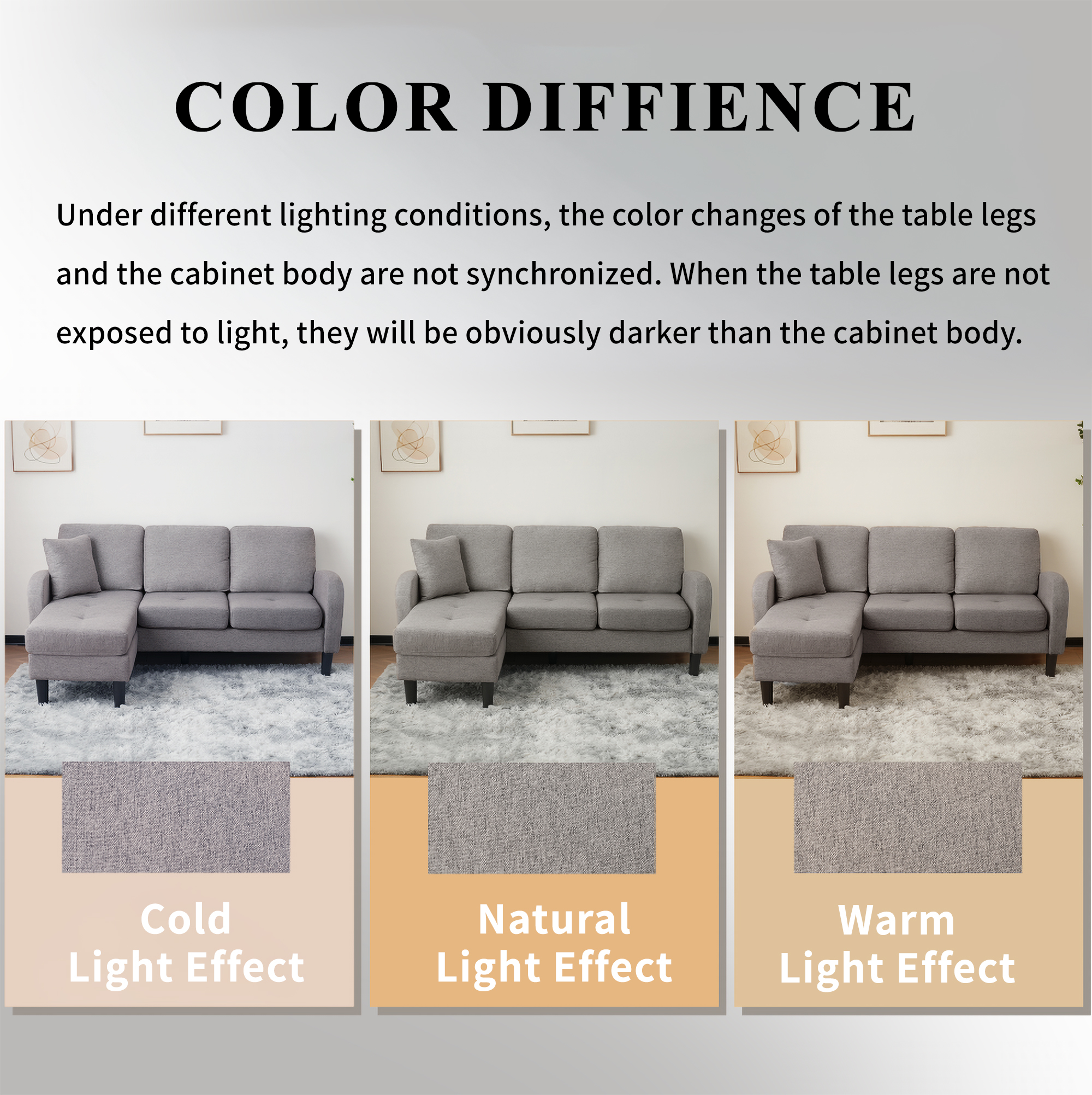L-shaped Corner Sofa With Chaise Lounge 3-Seater 166 X 118 X 77 Cm, Breathable — image 4
