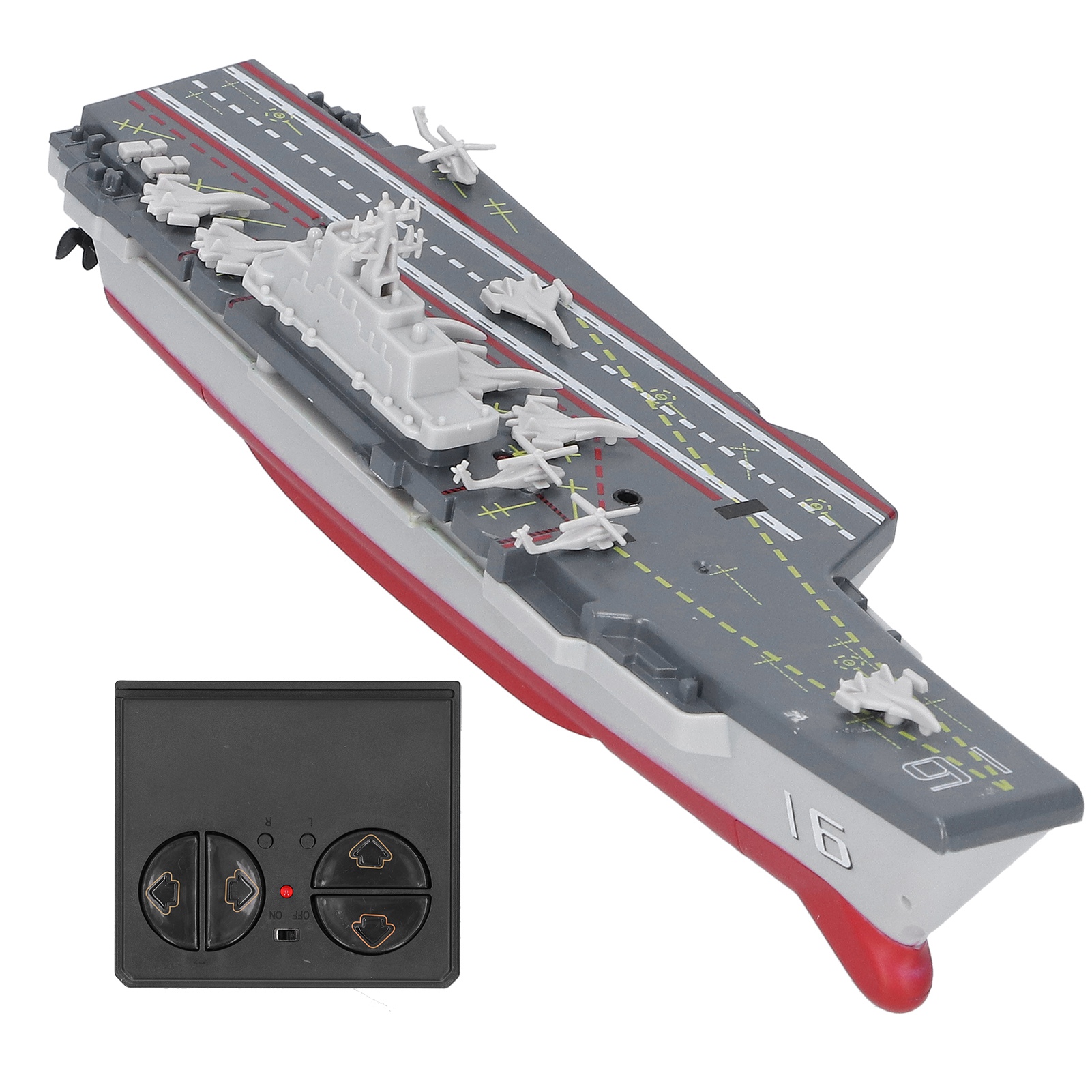 2.4G Wireless Remote Control Aircraft Carrier Simulation RC Children Plastic Boat Toy 2