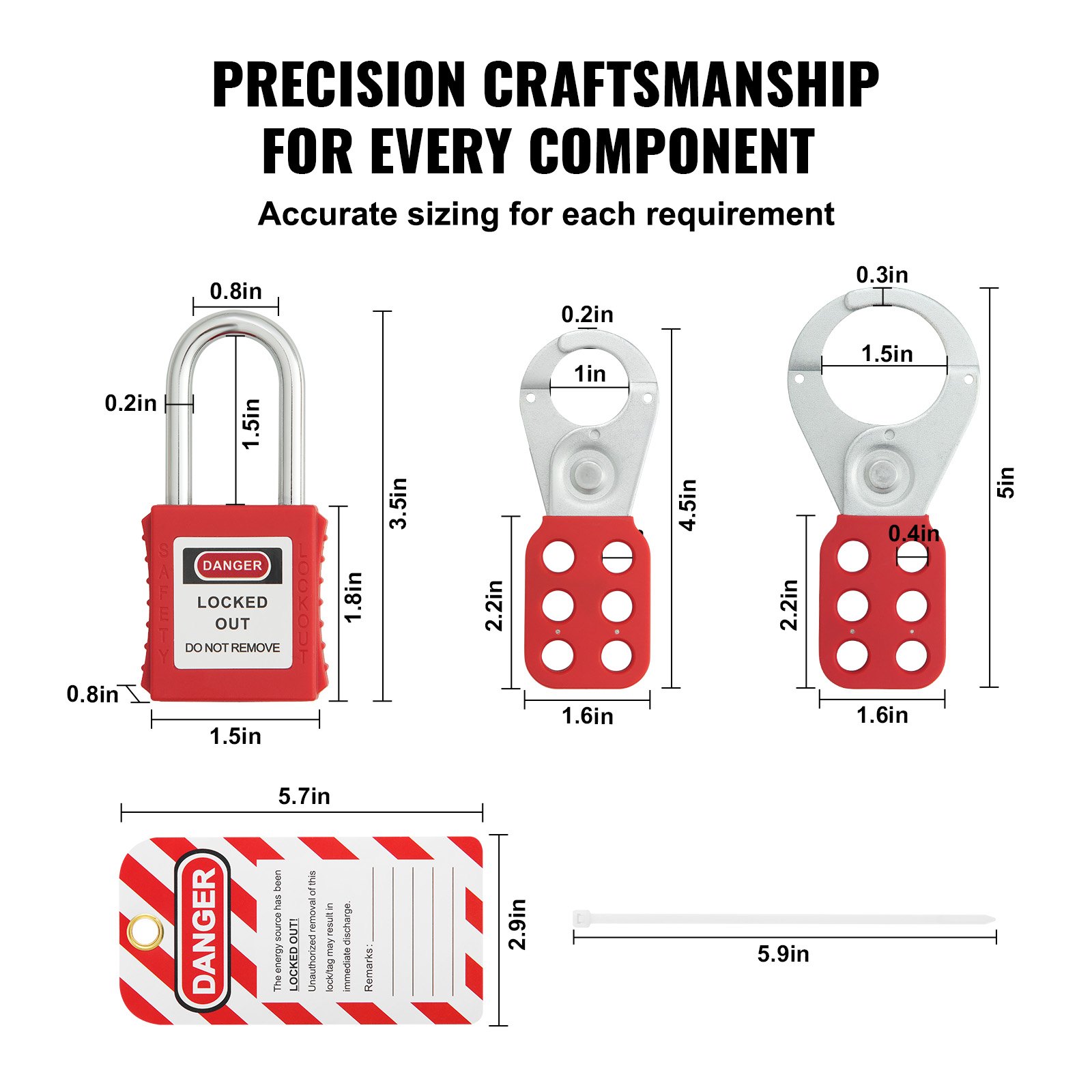 Electrical Lockout Tagout Kit, 59 PCS Safety Station With Padlocks, Hasps — image 4