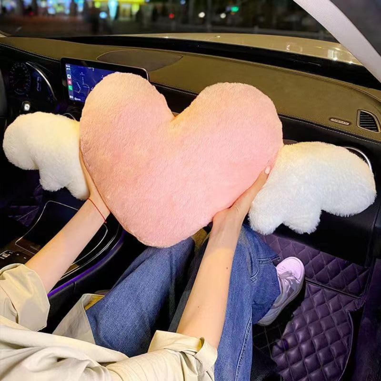 Heart Angel Wing Neck Pillows, picture 3 of 4