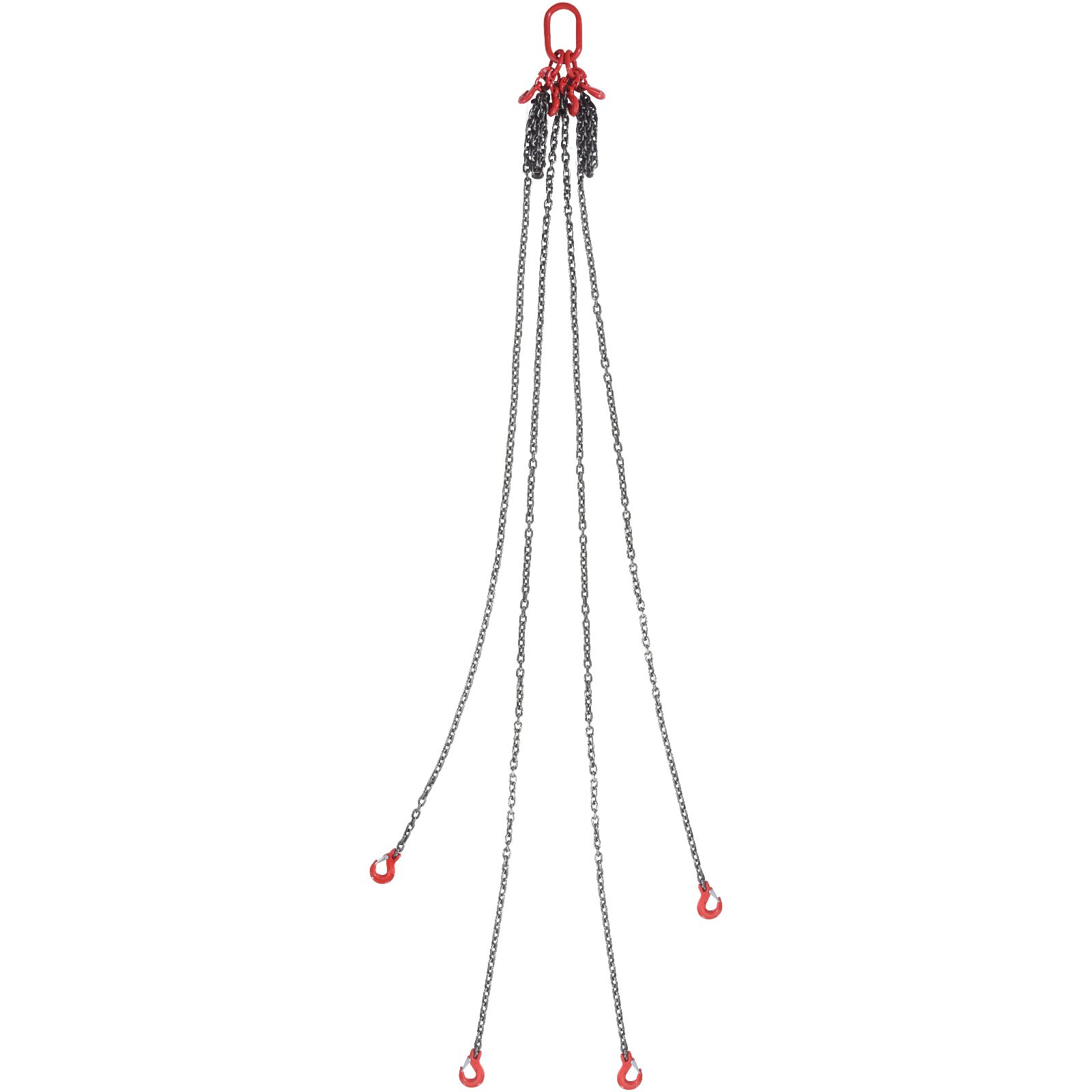 Chain Sling, 5/16 Inch X 10 Ft Lifting Chains With Hooks, G80 Engine Chain Hoist Lifts, 11000 Lbs/5 Ton Lifting Sling Chains For Engine Hoist, Engine Lift Chain With 4 Leg Grab Hooks & Adjusters product image