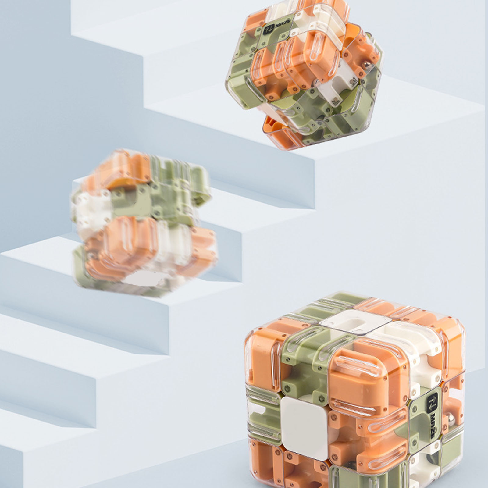 3D Maze Cube Plastic Three Dimensional Rotating Cube Training Puzzle Game Toy For Ages Over 3 Years Old 5