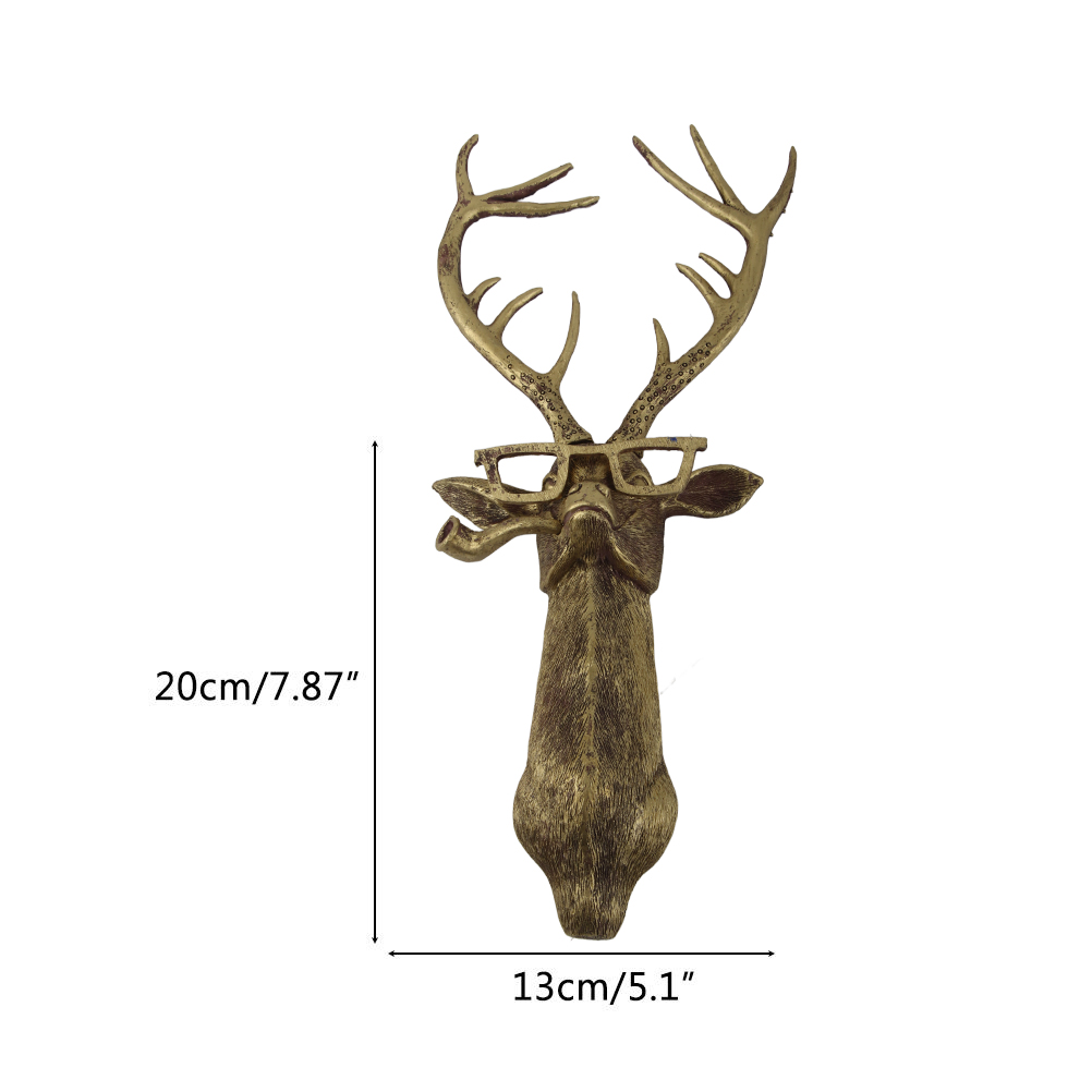 Artificial Deer Head Antlers Wall Decor Deer Head Wall Mount Geometric Stag Animal Head Wall Hanging Decor — foto 3