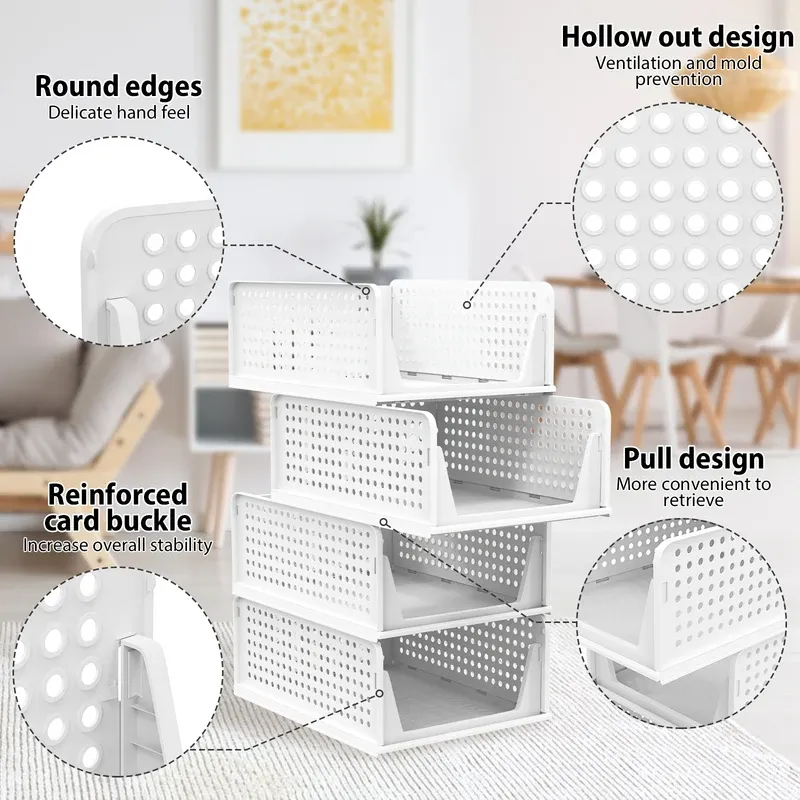 Stackable Storage Drawers (4-Pack)