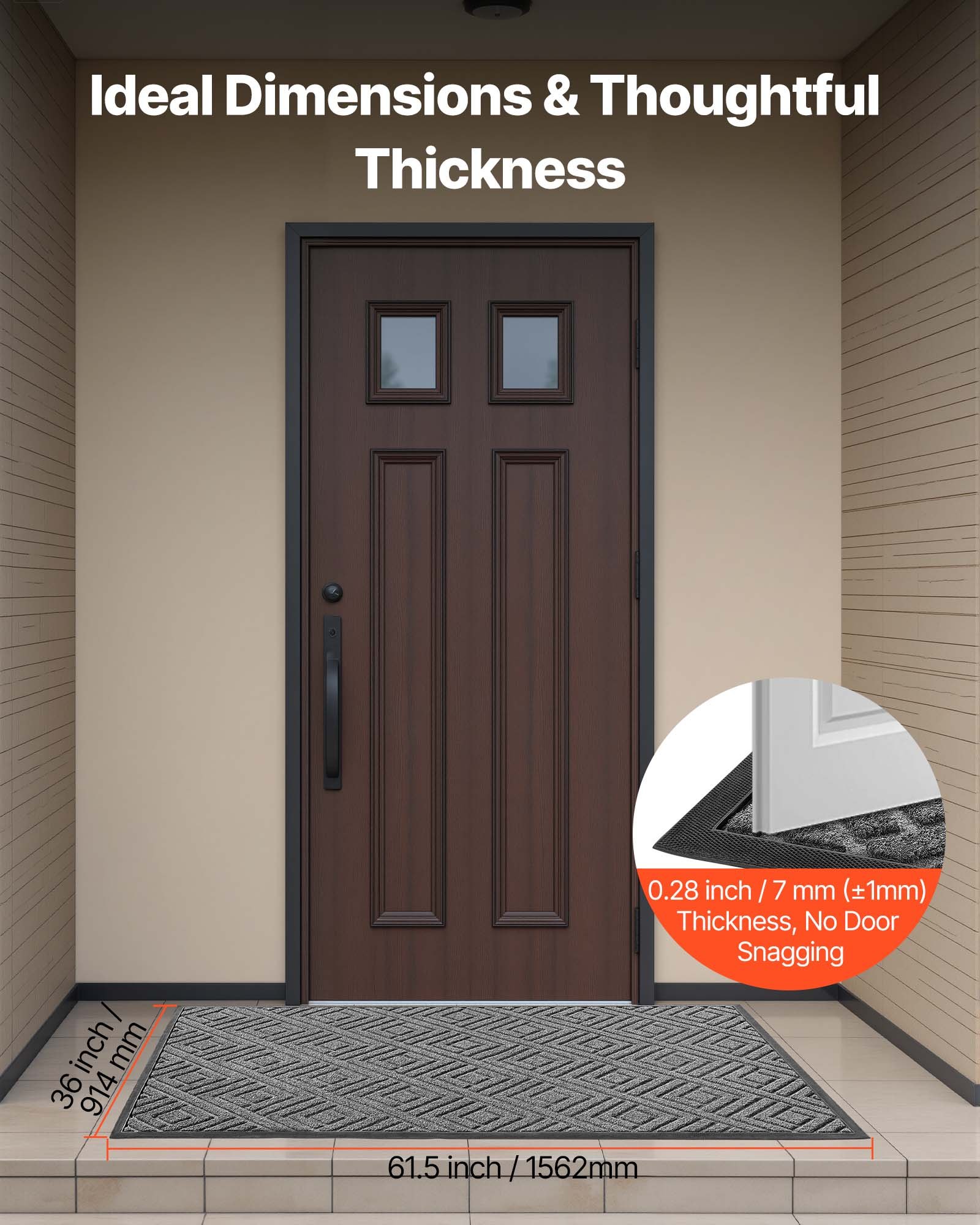 Front Door Mat, 1562 X 914 Mm Commercial Floor For Indoor And Outdoor, Modern — image 5