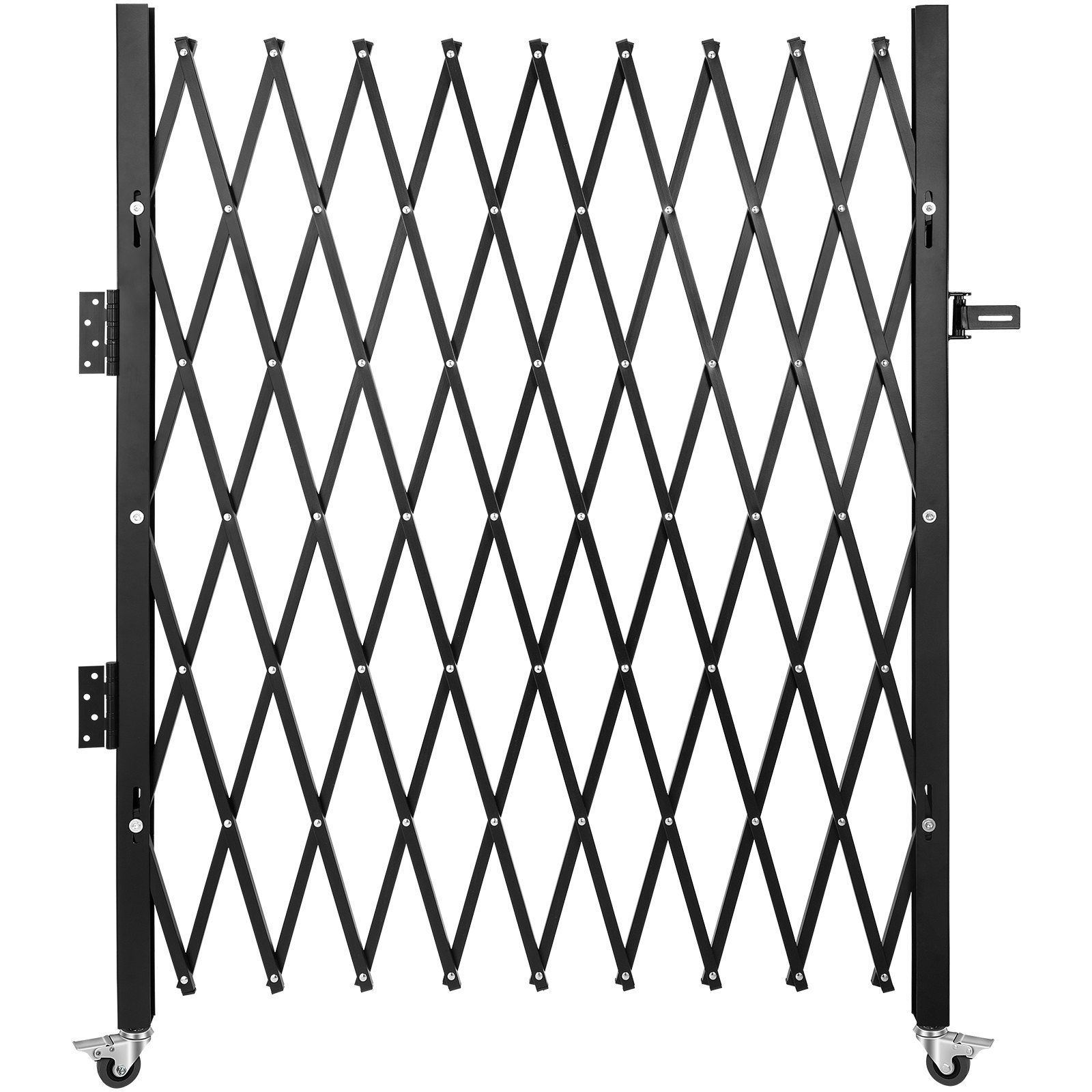 Single Folding Security Gate, 190 × 131 Cm(W × H) Folding Door Gate, Steel Accordion Security Gate, Flexible Expanding Security Gate, 360° Rolling Barricade Gate, Scissor Gate Or Door With Padlock product image