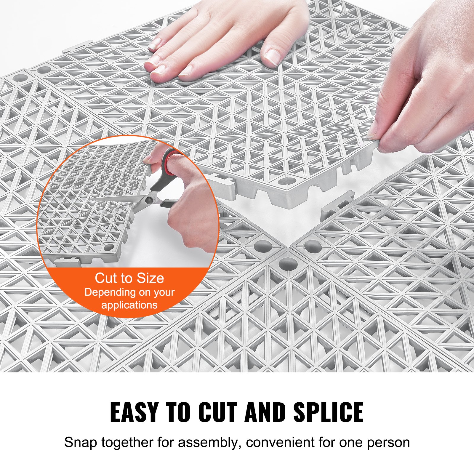Modular Interlocking Cushion, 50 Pack 30 X 30 Cm Splicing Drainage Mats, Soft — image 5