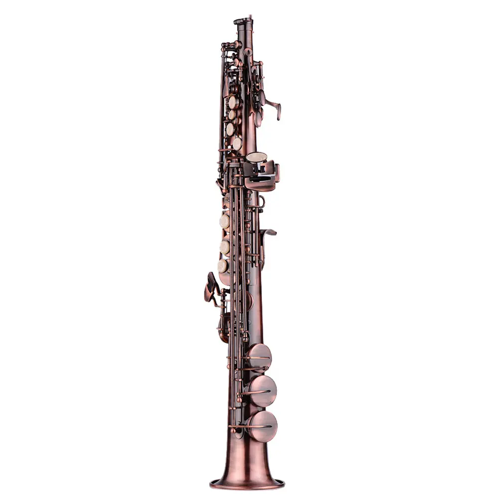 Professional Brass Straight Bb Soprano Saxophone Ni