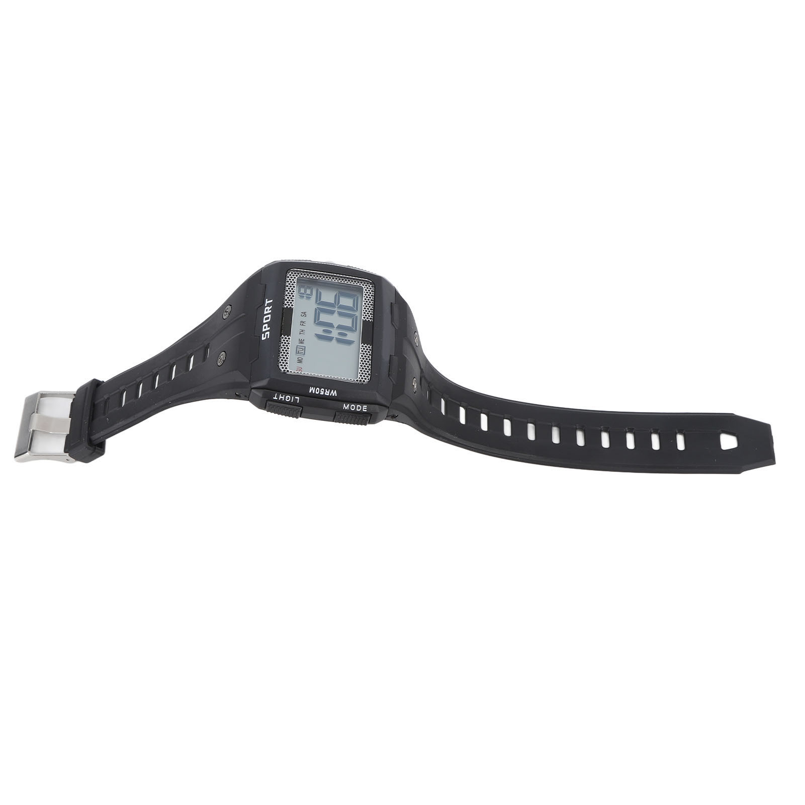 Men Sport Watch Waterproof Large Screen Portable Chronograph Watch For Outdoor Climbing Camping Black 3