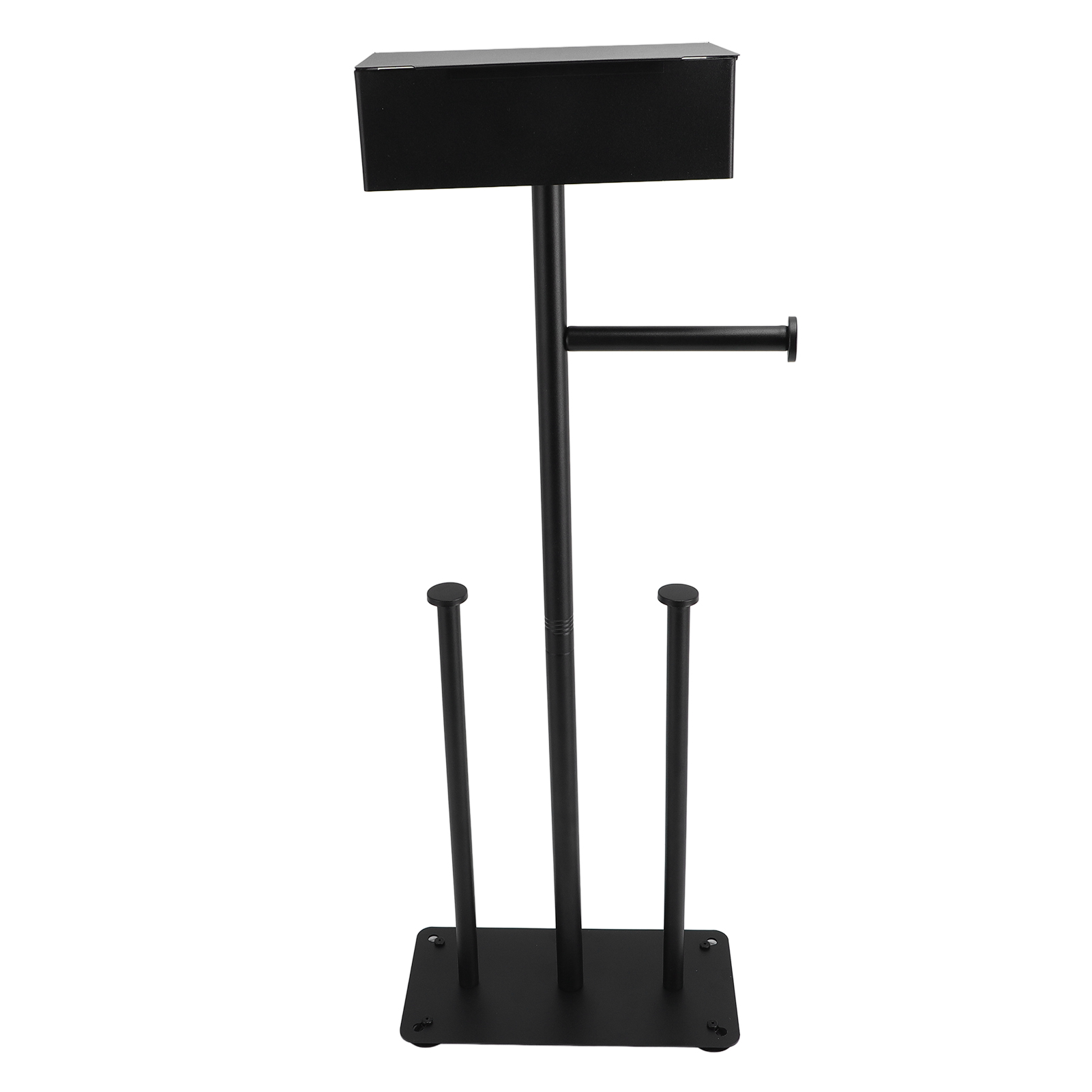 Freestanding Toilet Paper Holder Stand Stainless Steel Anti Slip Suction Cups Standing Toilet Roll Holder Black — view 6
