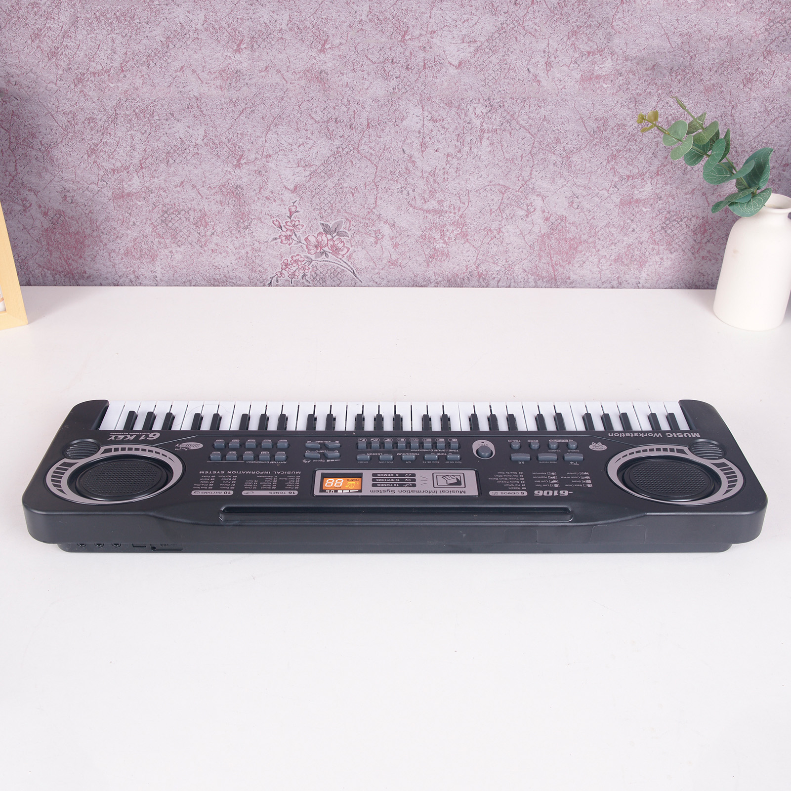 61 Keys Black Digital Music Electronic Keyboard Electric Piano Kids Musical Instrument