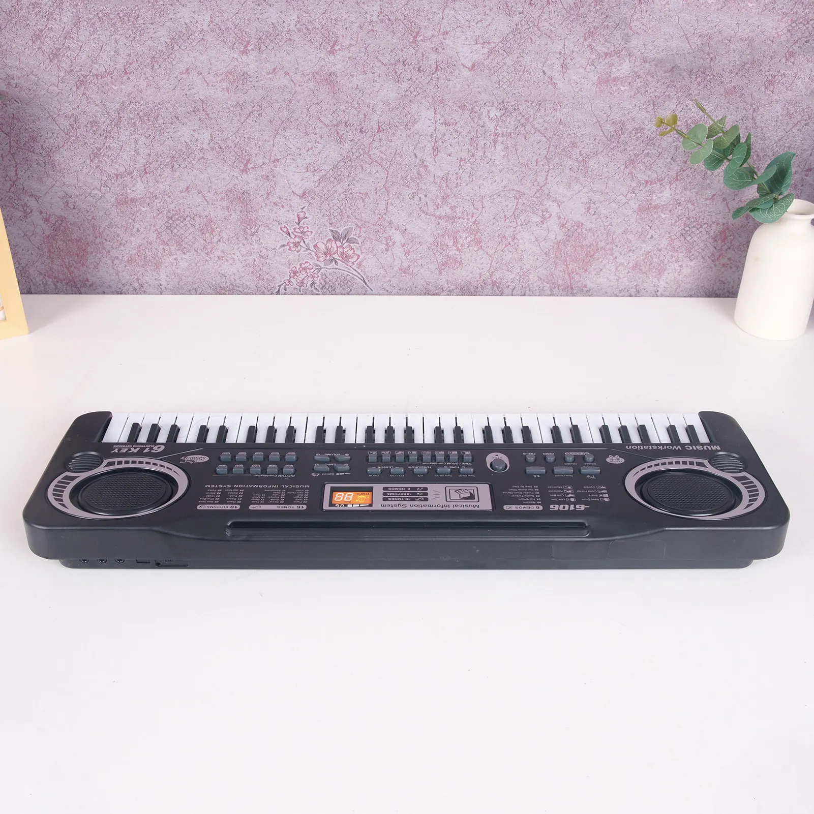61 Keys Black Digital Music Electronic Keyboard
