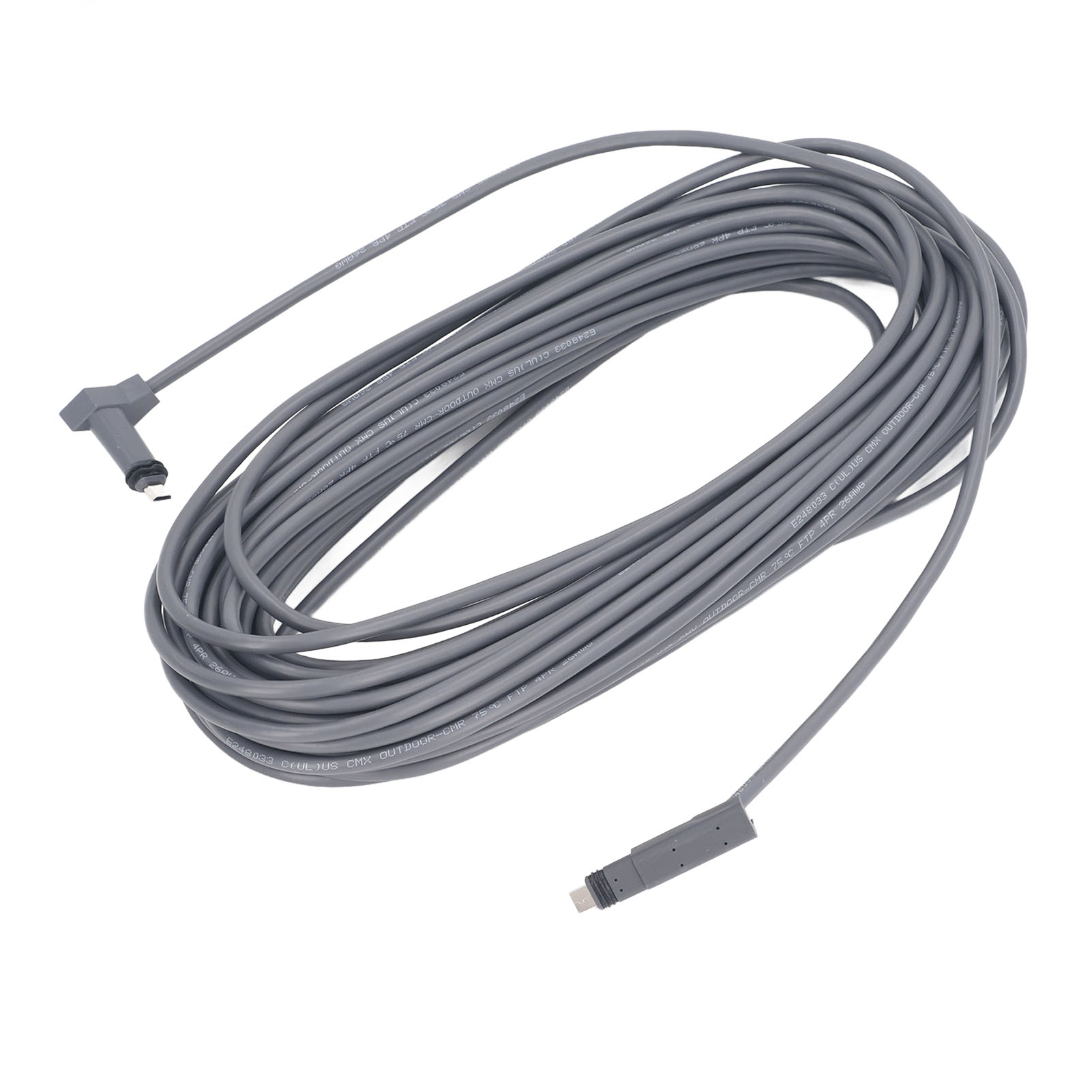 For Starlink Rectangular Satellite Replacement Cable Stable Uninterrupted Connection For Starlink Cord 75ft Grey