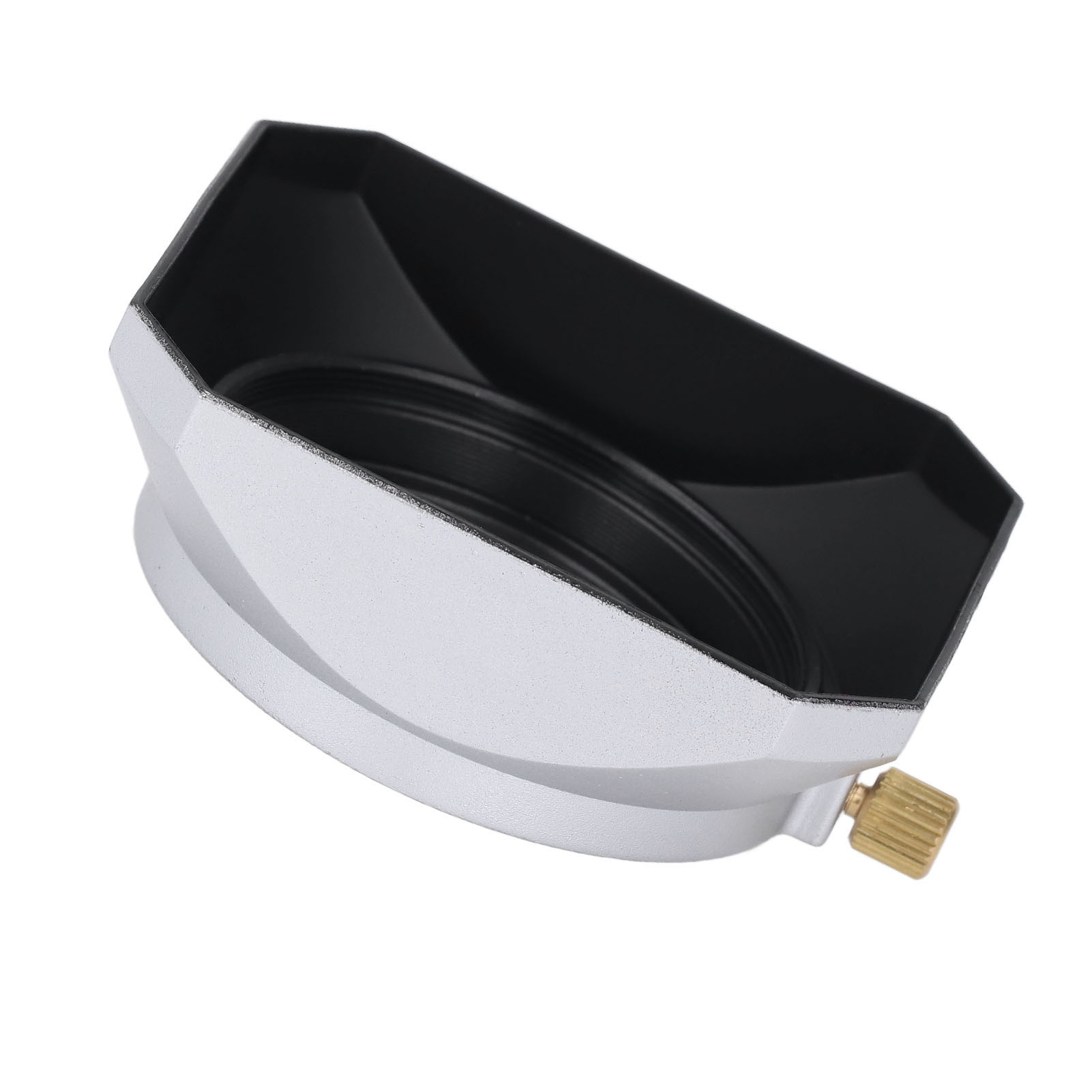 43mm Square Metal Lens Hood Aluminum Alloy ABS Digital Camera Square Lens Hood Shade For 25mm Or Above Focal Length Sliver thumbnail 3