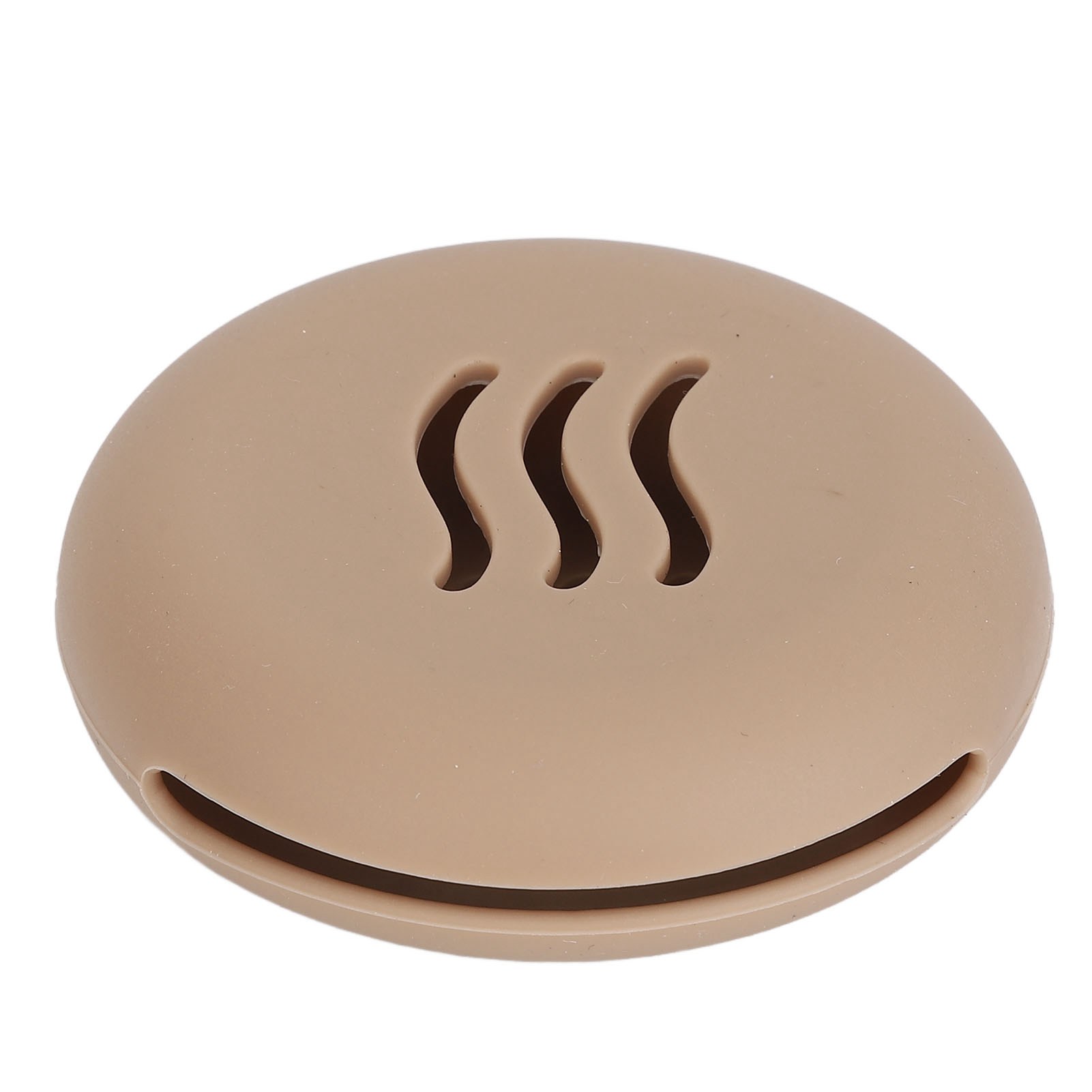 Silicone Powder Puff Holder Breathable Dust Prevention Portable Makeup Sponge Storage Case Brown