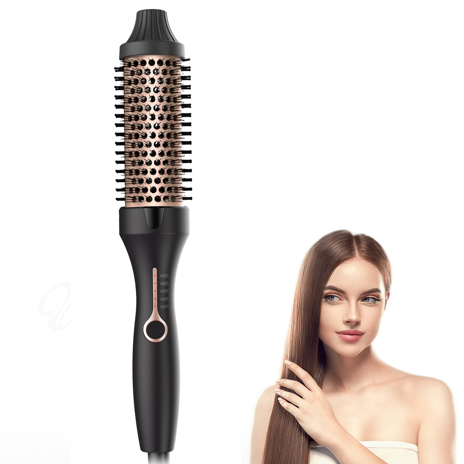 Peigne à air chaud 3 en 1, brosse thermique, fer à friser et brosse à lisser – Image 2