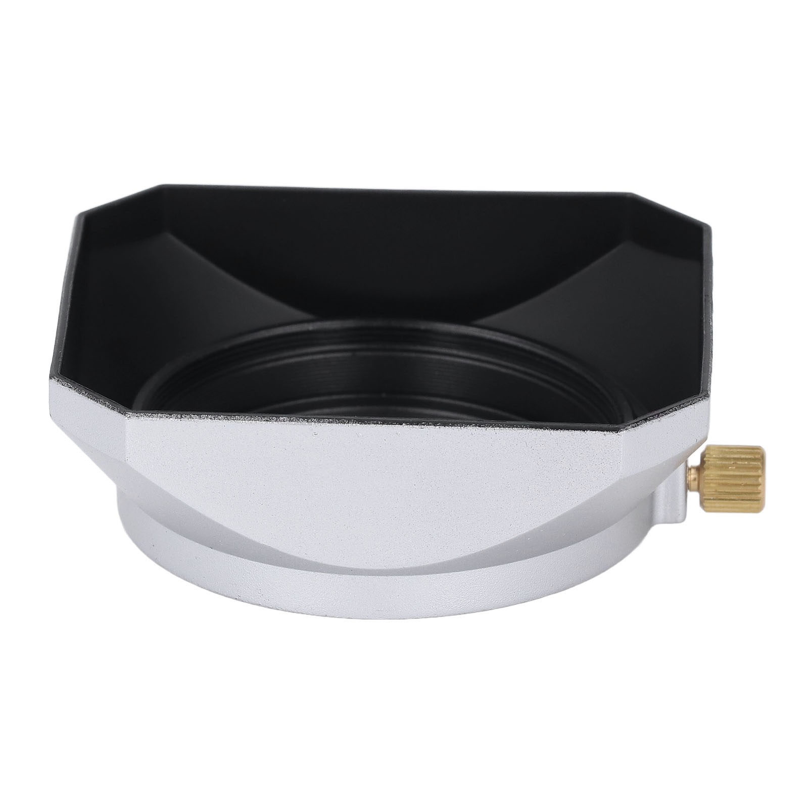 43mm Square Metal Lens Hood Aluminum Alloy ABS Digital Camera Square Lens Hood Shade For 25mm Or Above Focal Length Sliver