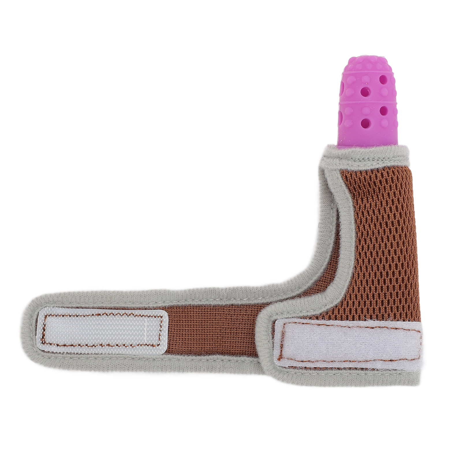 Infant Silicone Thumb Guard Finger Protection Stop Sucking Baby Thumb With Breathable Wrist Band For Baby Over 3 Months Old Purple 2