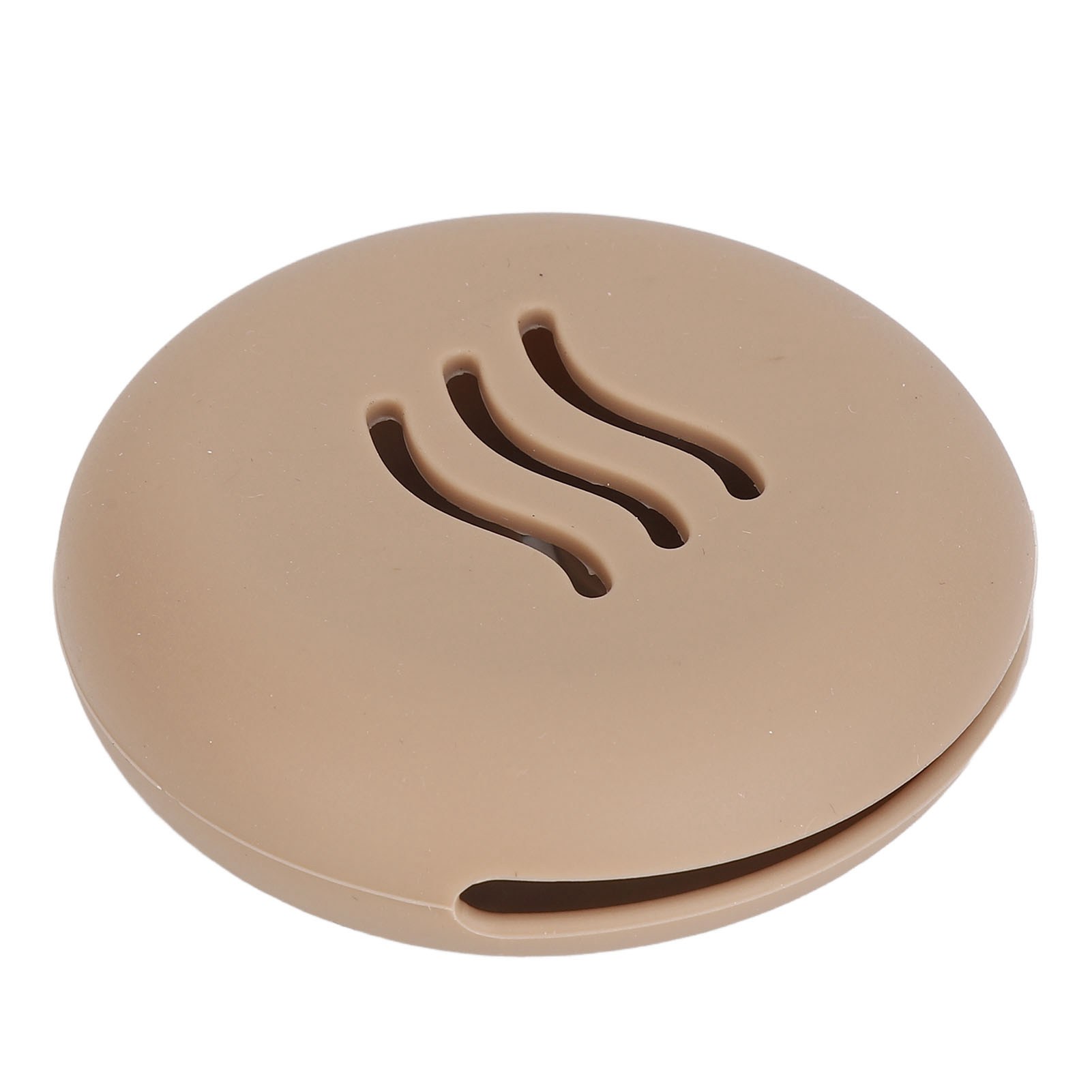 Silicone Powder Puff Holder Breathable Dust Prevention Portable Makeup Sponge Storage Case Brown