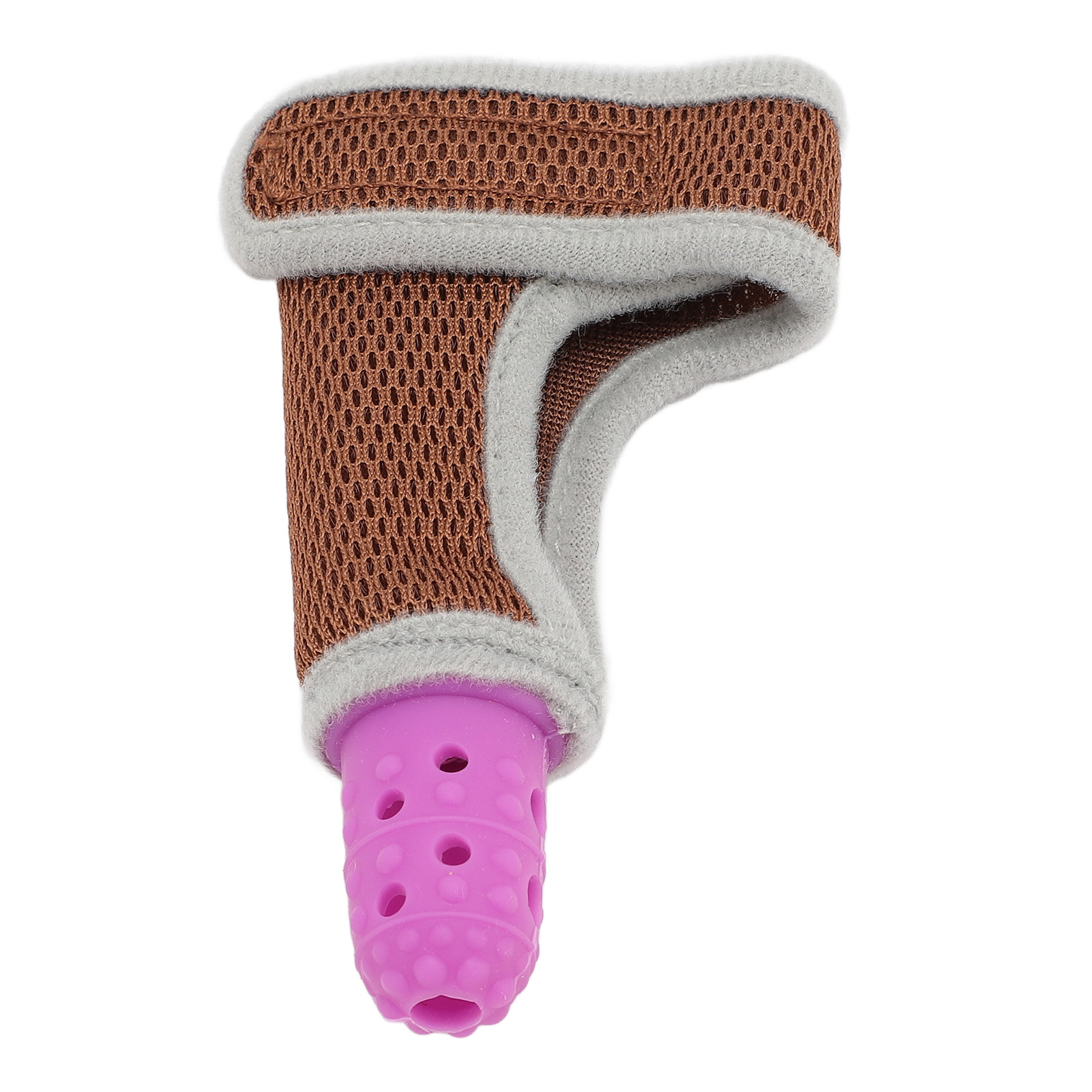 Infant Silicone Thumb Guard Finger Protection Stop Sucking Baby Thumb With Breathable Wrist Band For Baby Over 3 Months Old Purple 4