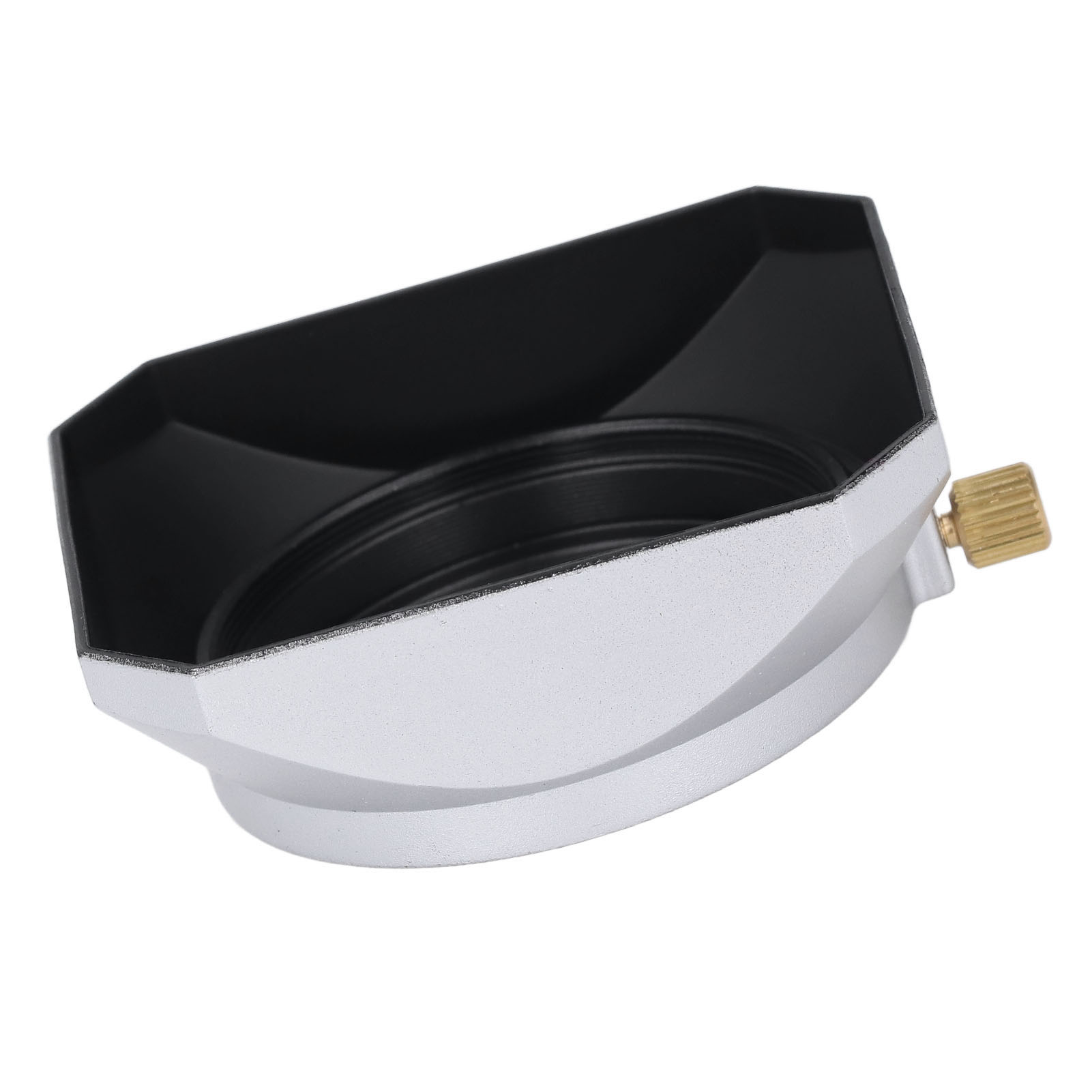 43mm Square Metal Lens Hood Aluminum Alloy ABS Digital Camera Square Lens Hood Shade For 25mm Or Above Focal Length Sliver thumbnail 2