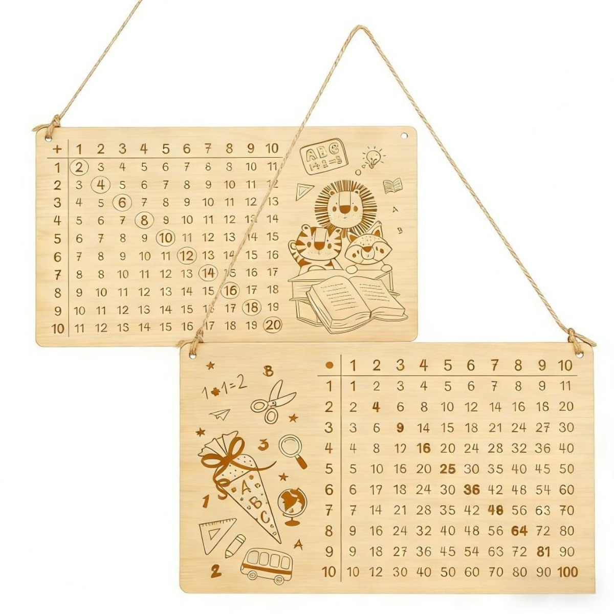 Wooden Practice Board (≤2.5 Cm) With Hemp Cord – Natural Wood Board With A Textured Surface For Practice Purposes – Storage Materials