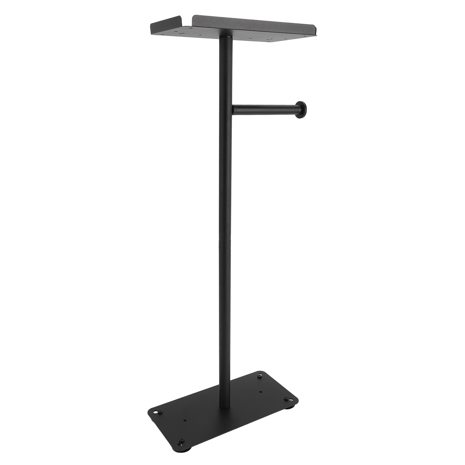Porte-papier hygiénique sur pied en acier inoxydable, porte-rouleau de mouchoirs noir – Image 3