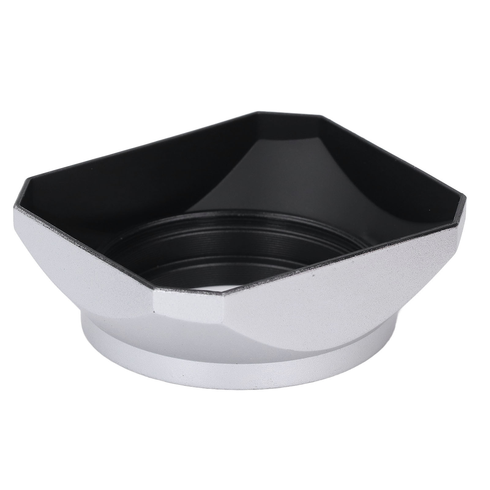 43mm Square Metal Lens Hood Aluminum Alloy ABS Digital Camera Square Lens Hood Shade For 25mm Or Above Focal Length Sliver